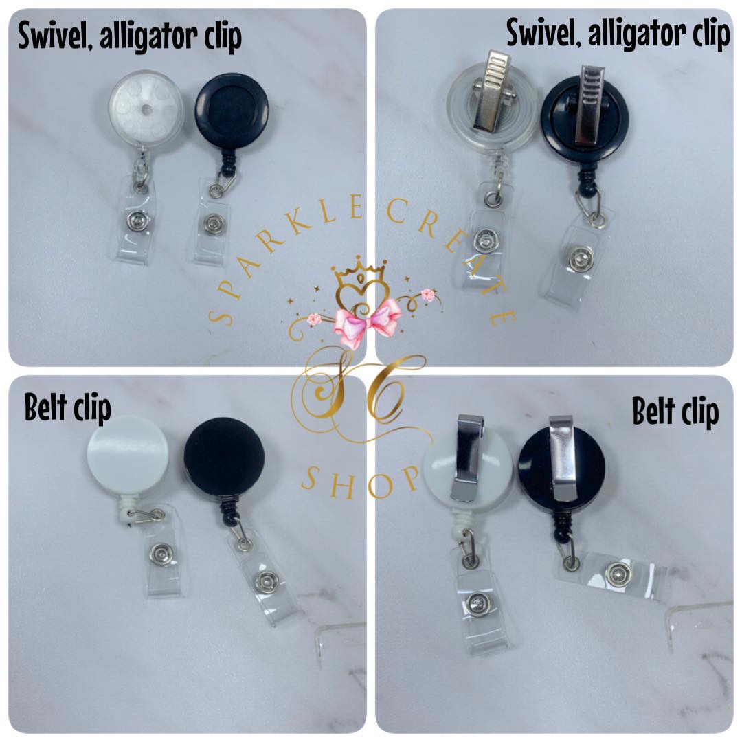 Catholic Virgen Clay Badge Reel