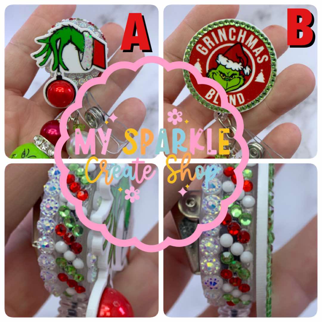 Christmas Funny Santa Grrumpy Badge Reel