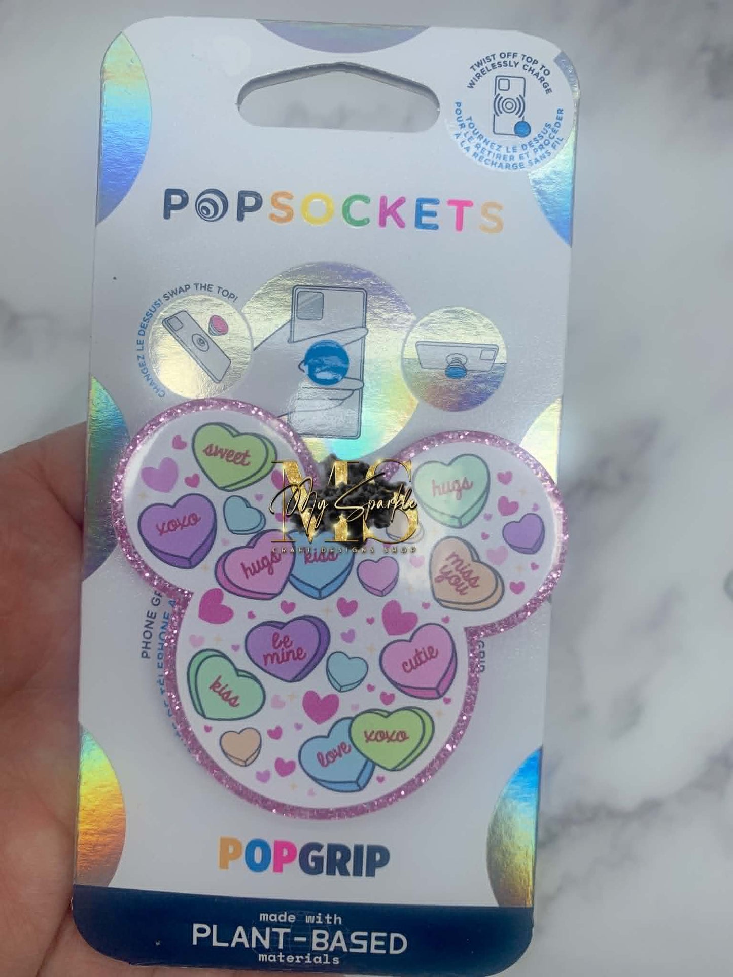 Sweetheart, Valentine Mouse PopSockets Pop Grip