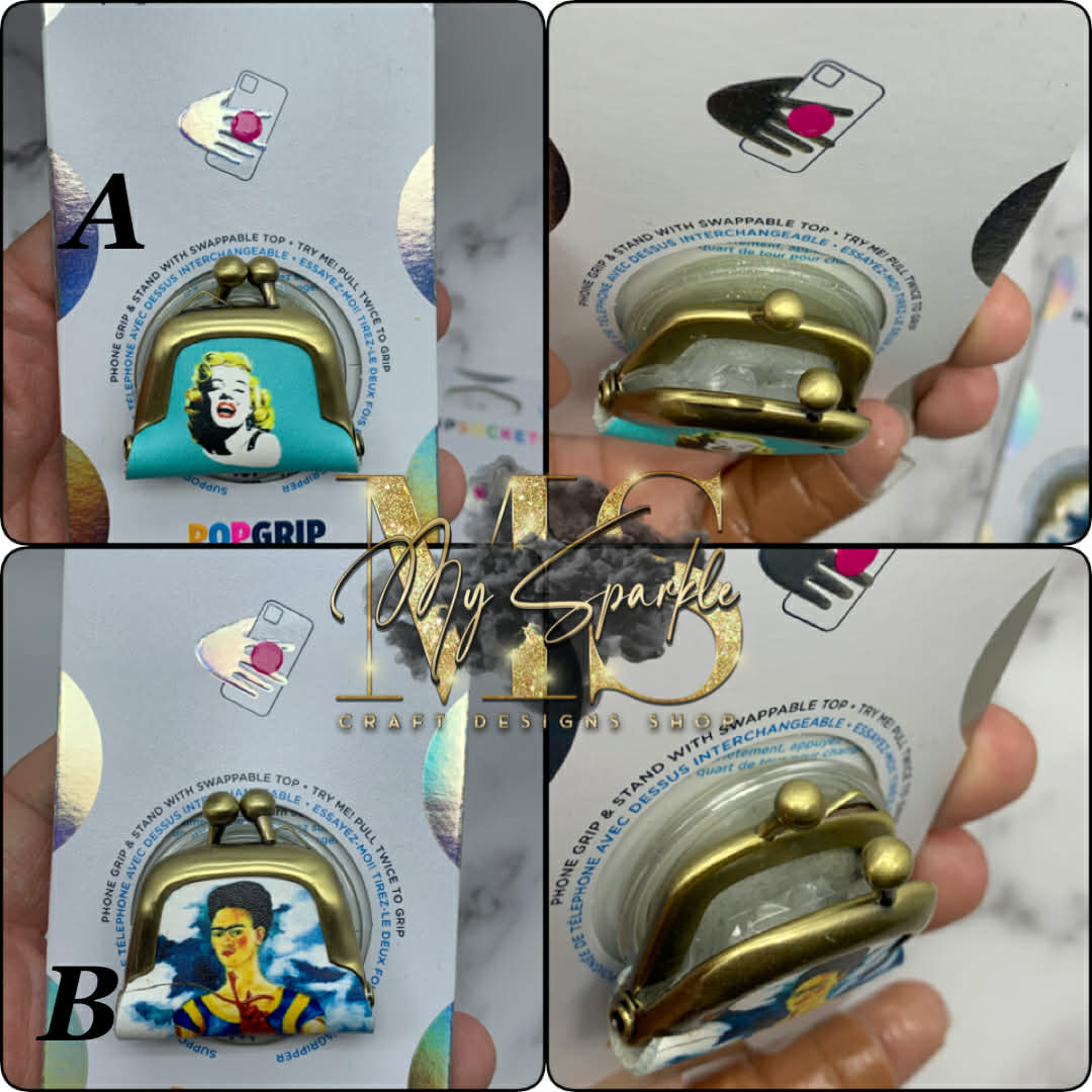 Mini Leather Coin Purse Pop Grip LIMITED