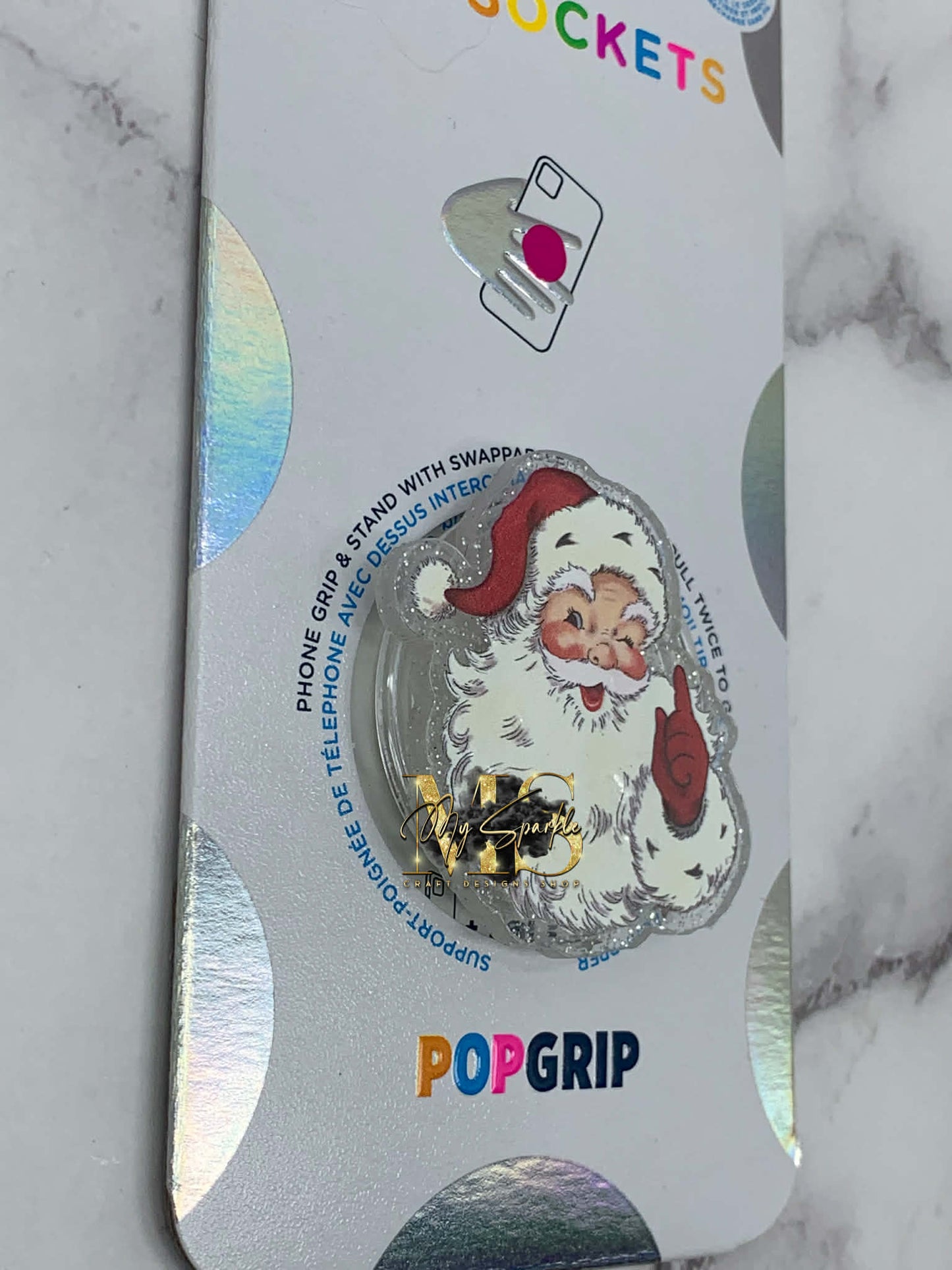 Retro Santa, Vintage Santa Red Pop Grip