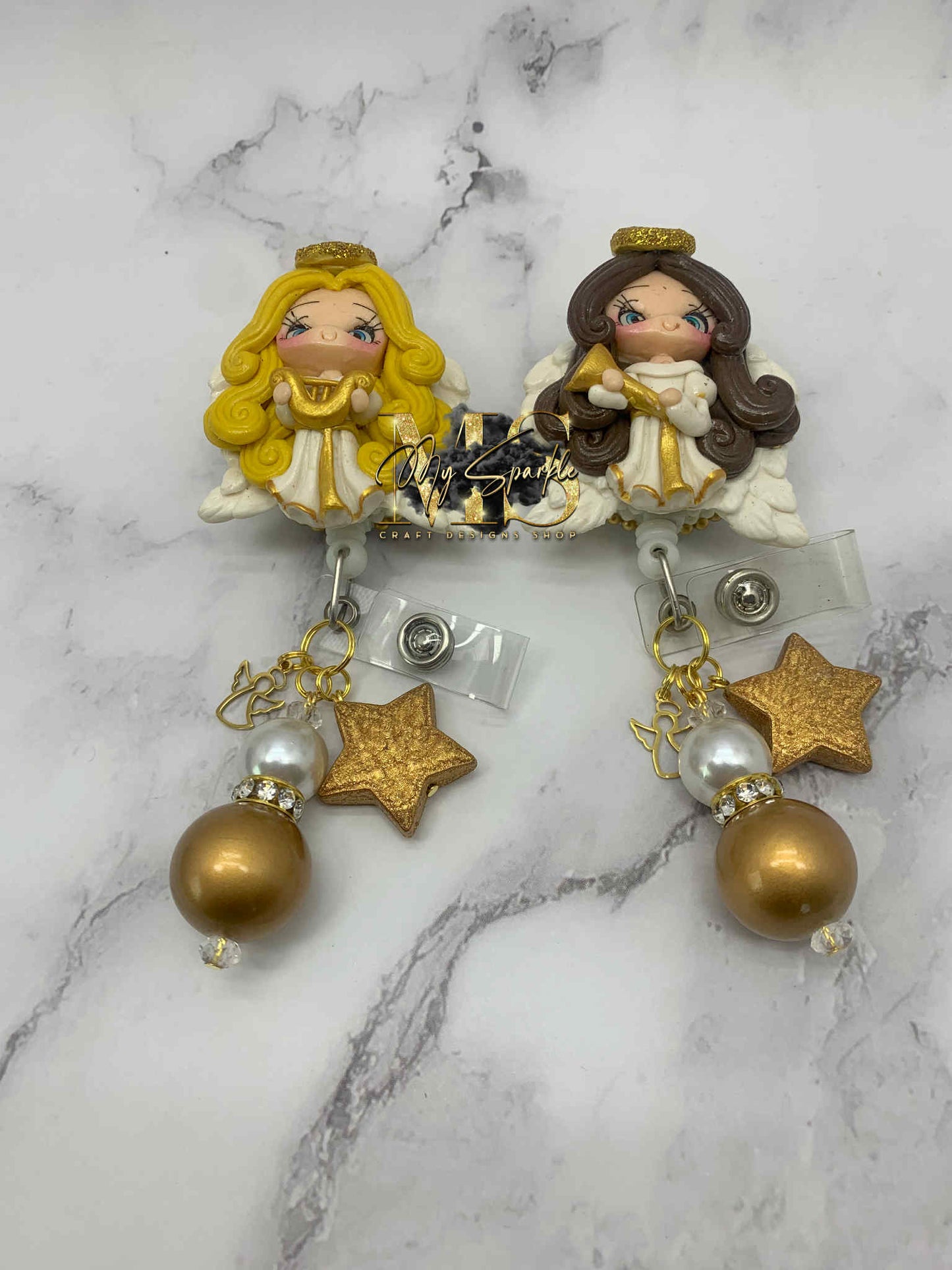 Angel Guardian Clay Badge Reel