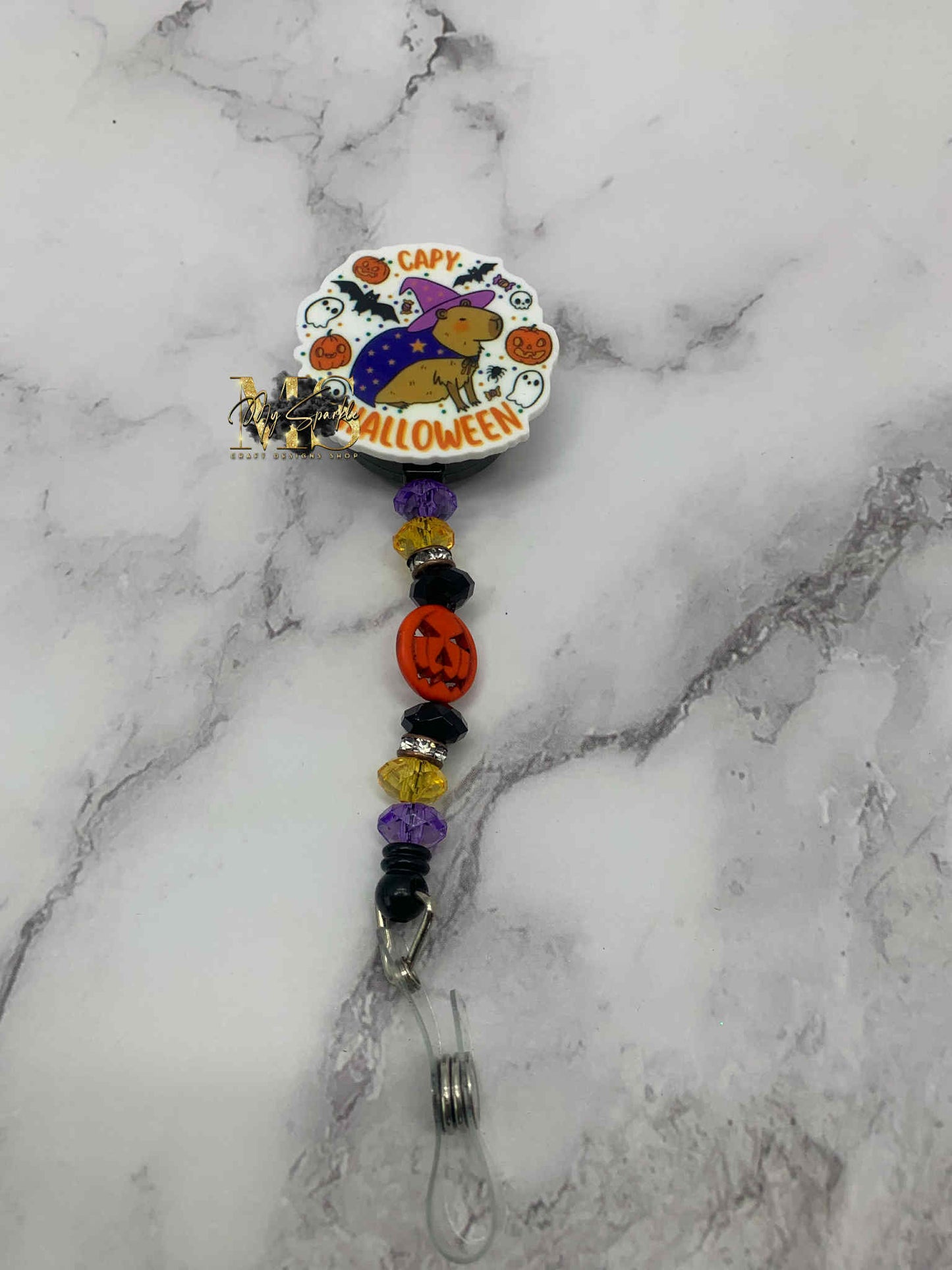 Capy Halloween Badge Reel