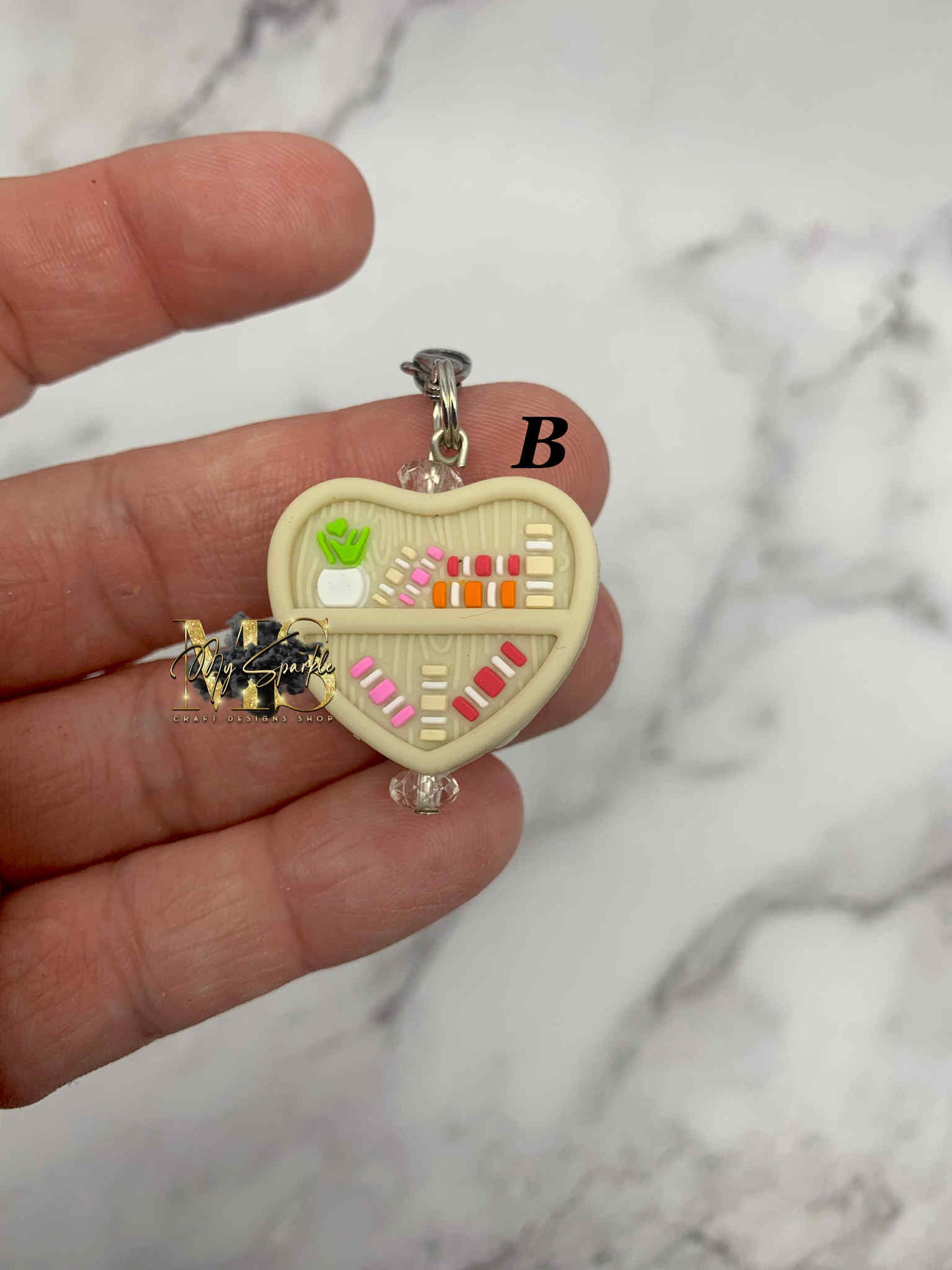 Love Bookshelf Badge Reel Charm