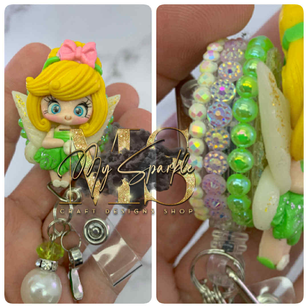 Princess Fairy Clay Badge Reel