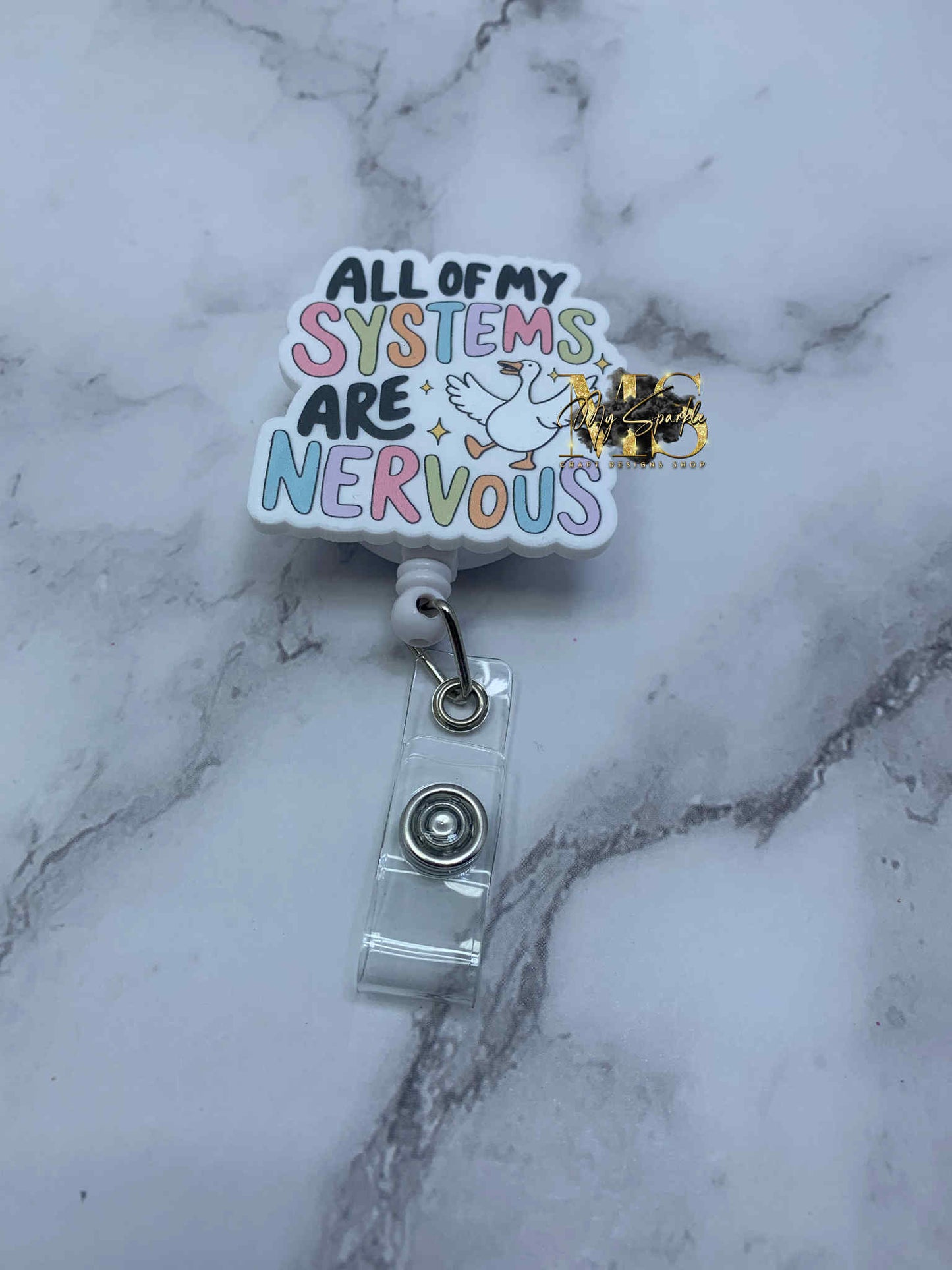 Funny All Of My Systems Are Nervous Badge Reel
