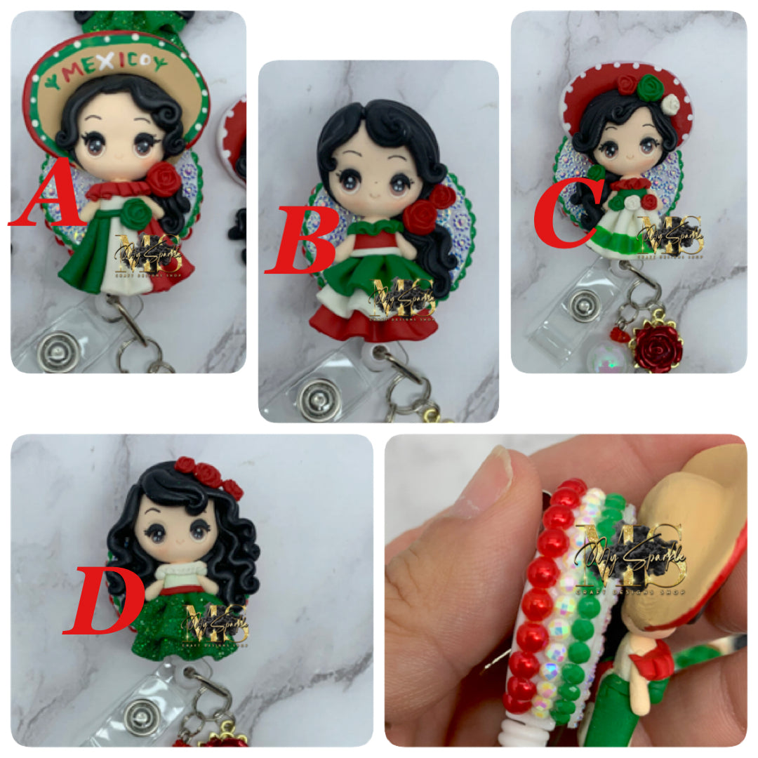 Mexican Clay Badge Reel
