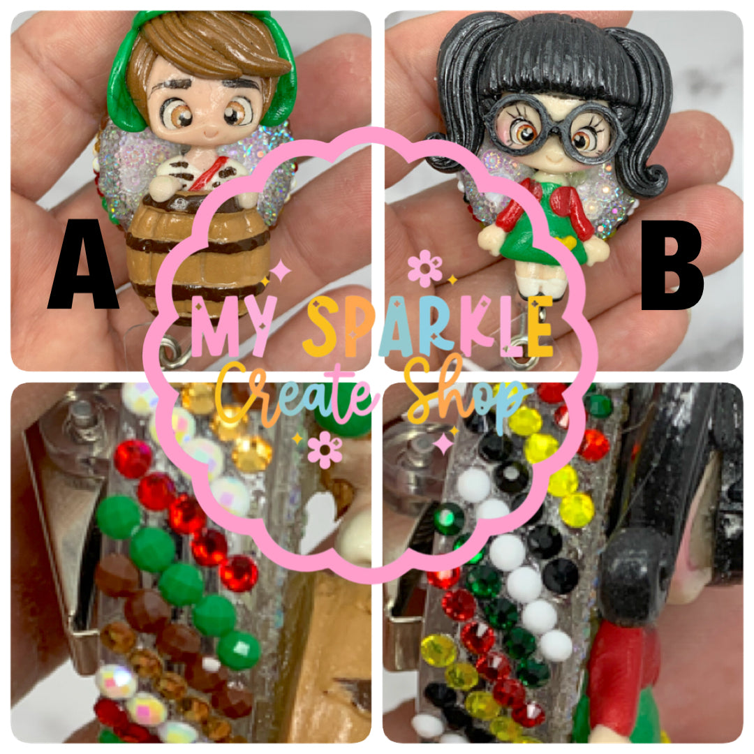 Funny El Chavo & Friend Clay Badge Reel