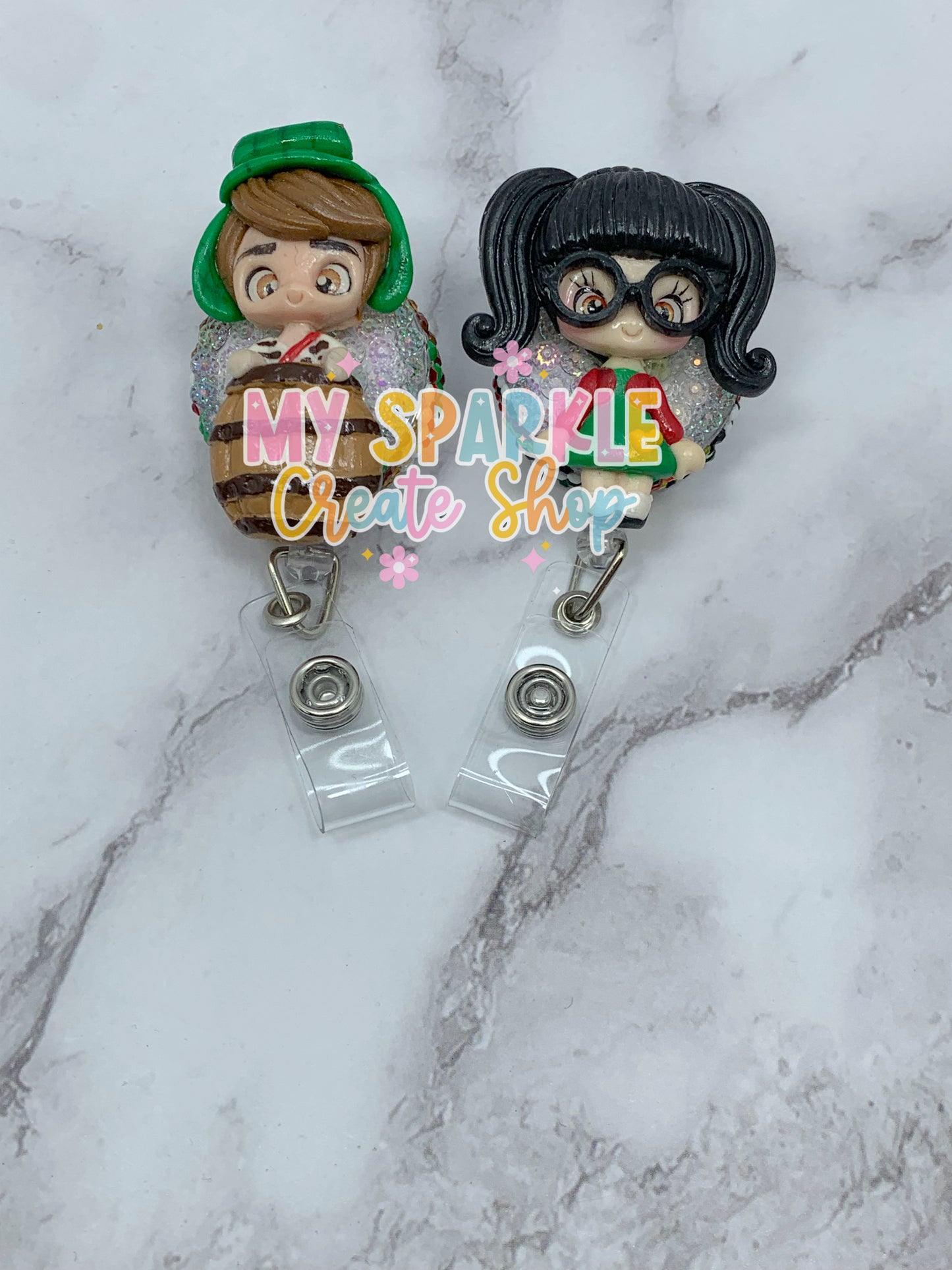 Funny El Chavo & Friend Clay Badge Reel
