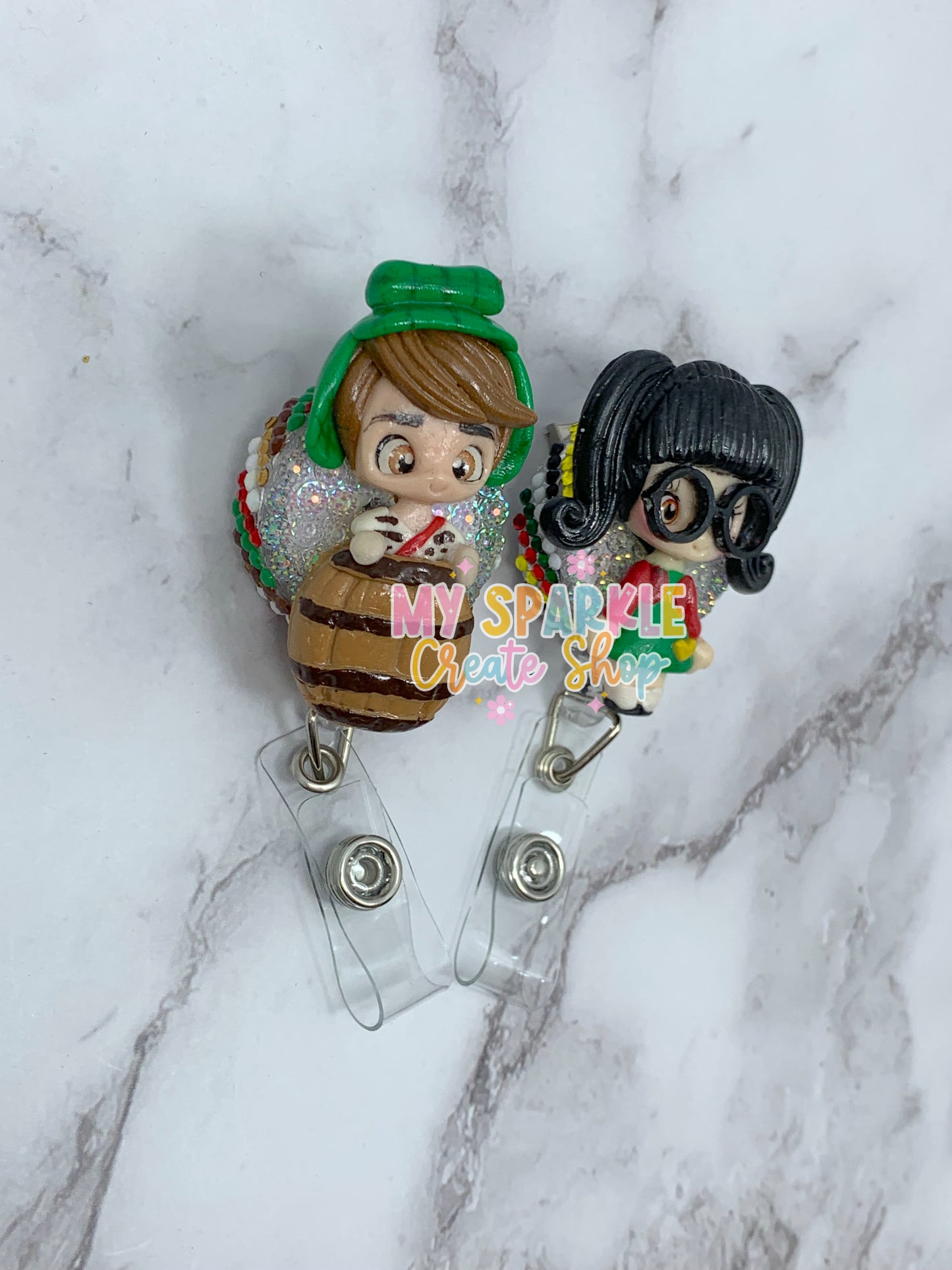 Funny El Chavo & Friend Clay Badge Reel