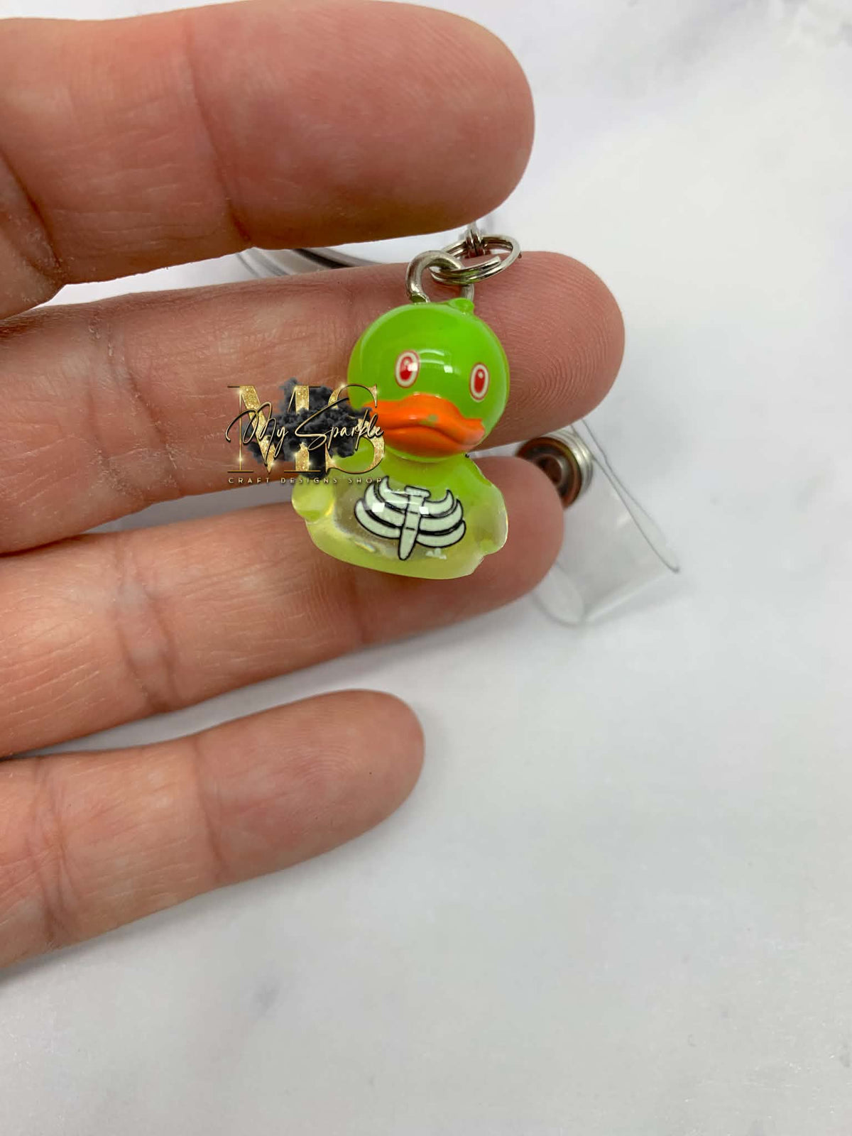 Halloween Duck Badge Reel Charm
