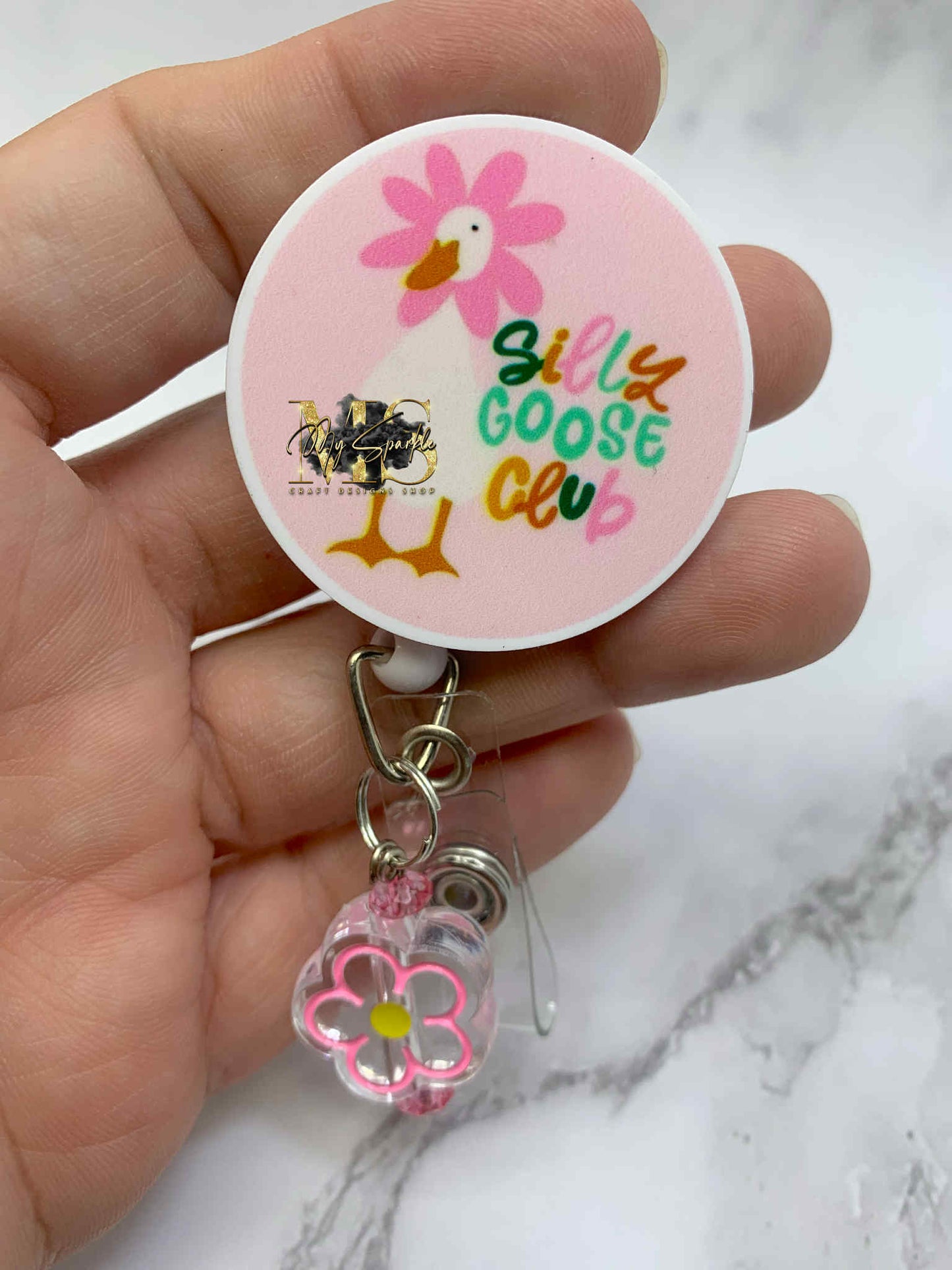 Funny Silly Goose Silly Badge Reel