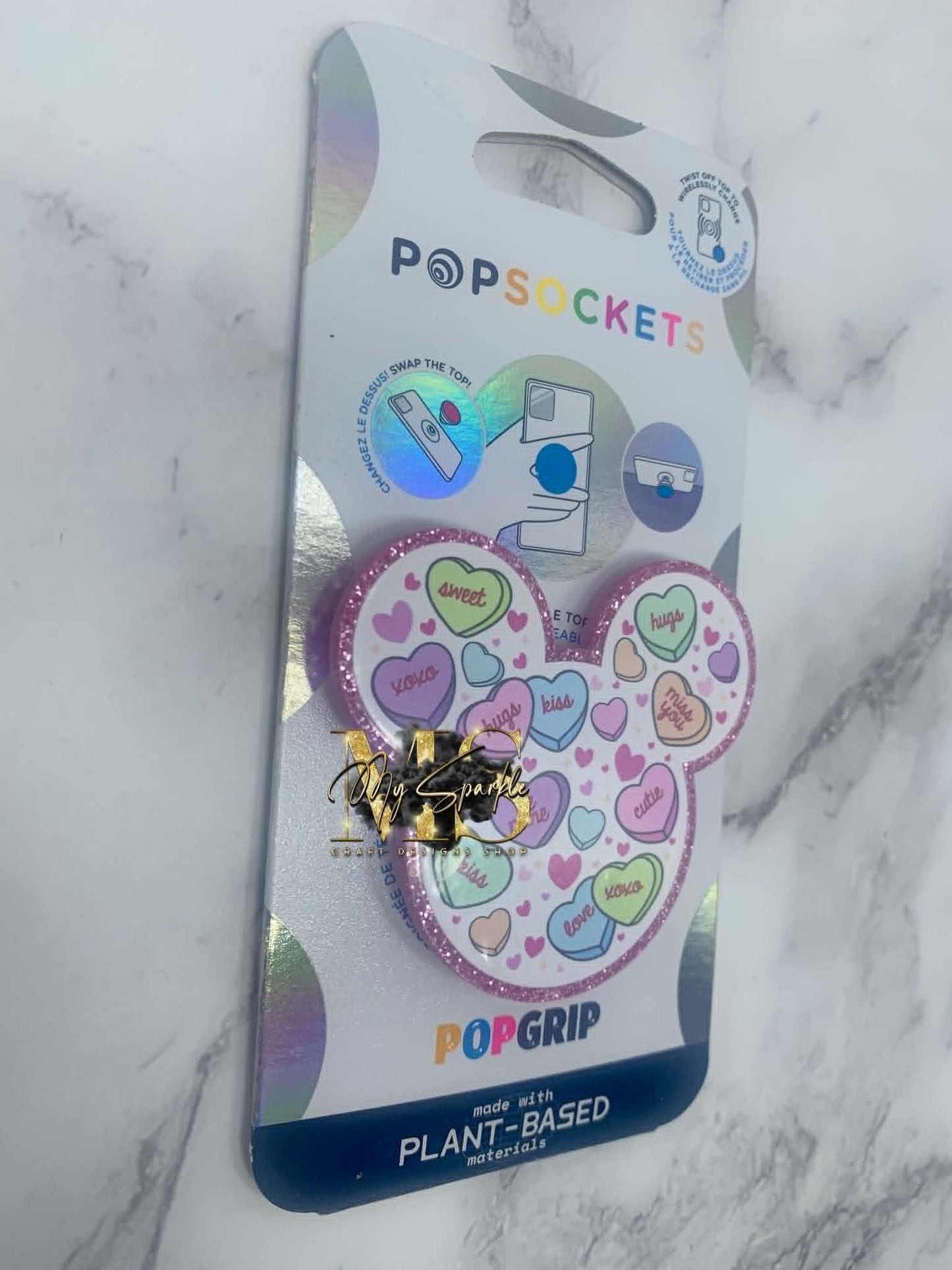 Sweetheart, Valentine Mouse PopSockets Pop Grip