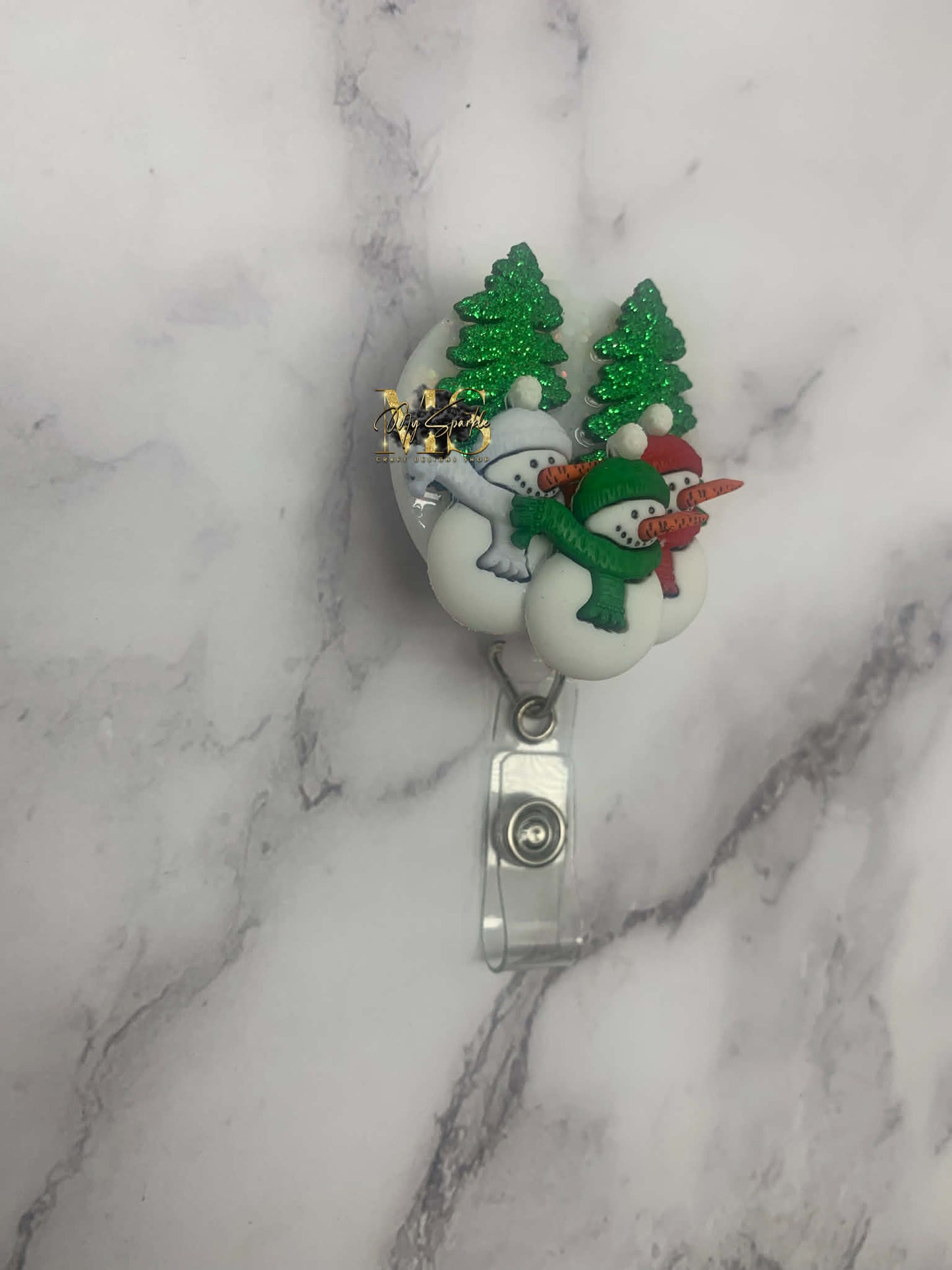 Winter Snowman Badge Reel