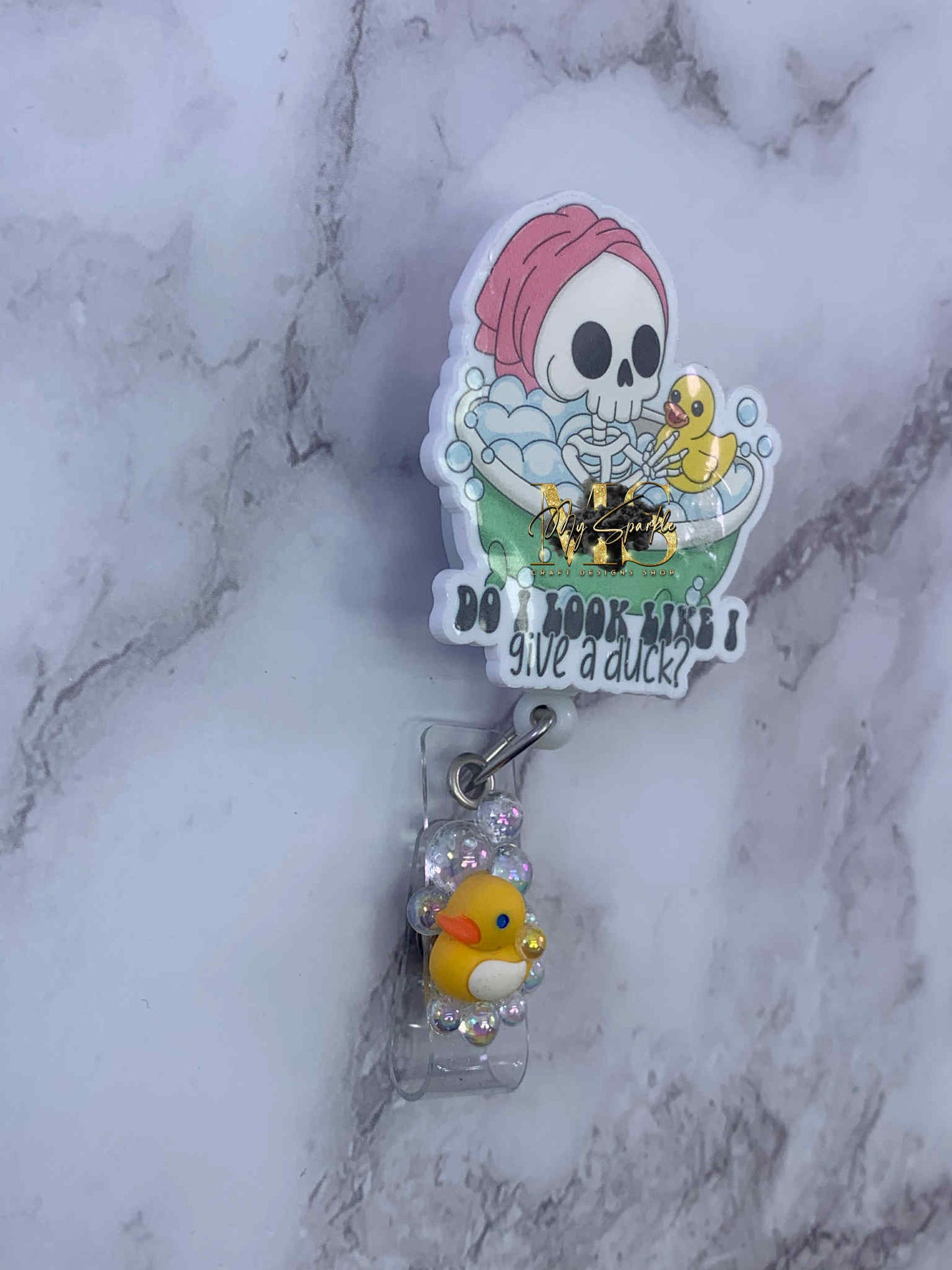 Funny Do I look Like I Give A Duck Badge Reel