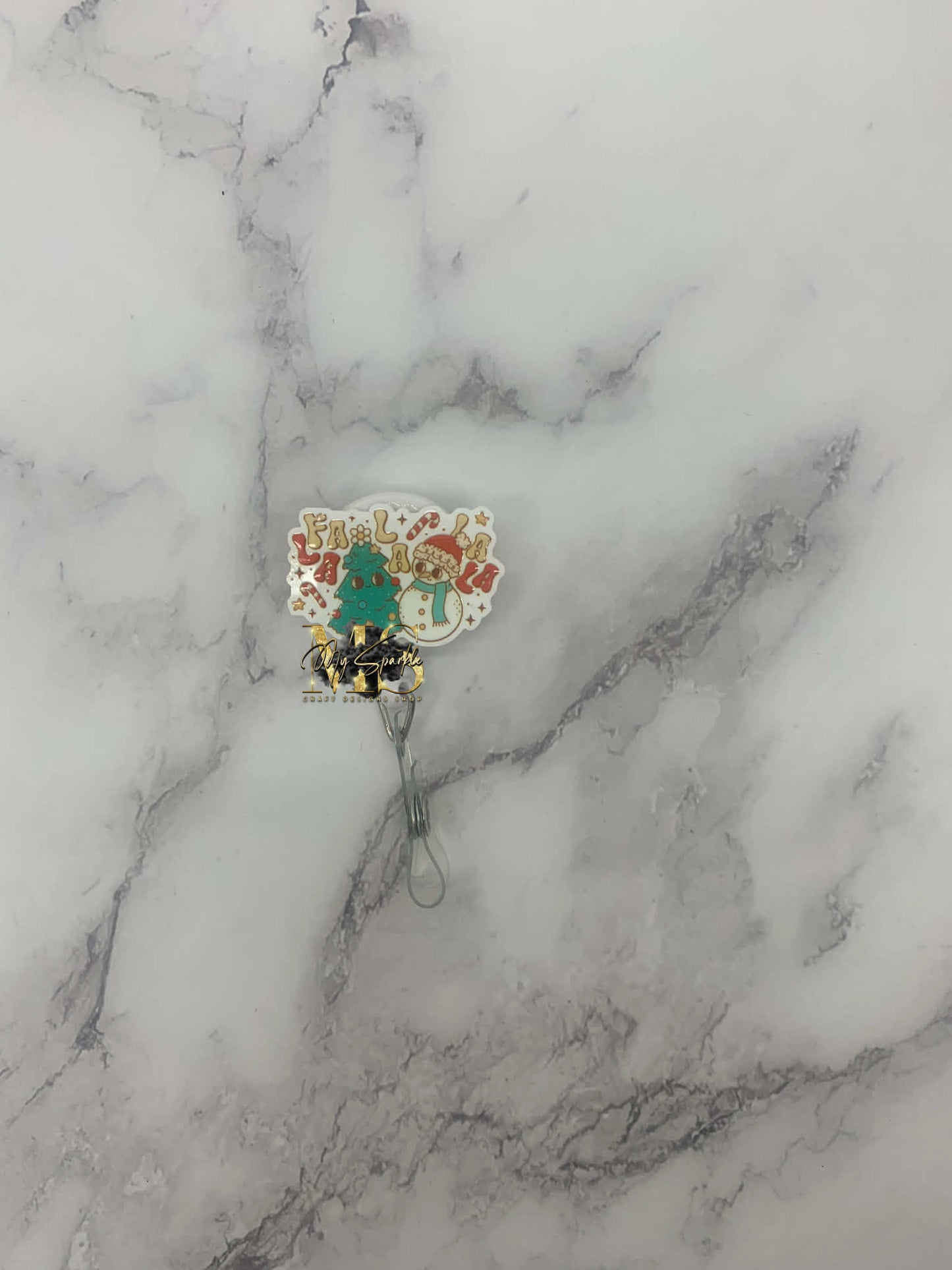 Fa La La Snowman Badge Reel