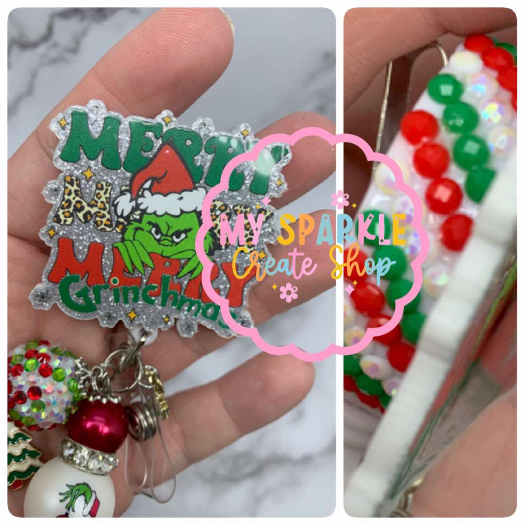 Merry Merry Merry Santa Grumpy Badge Reel