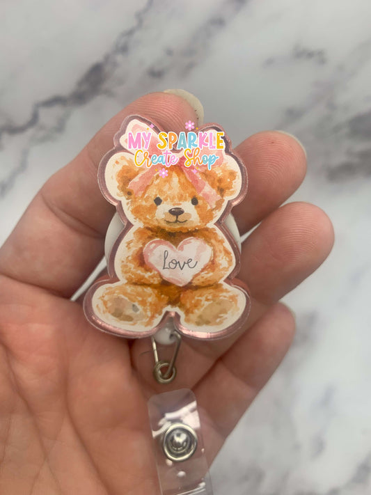 Love Bear Badge Reel