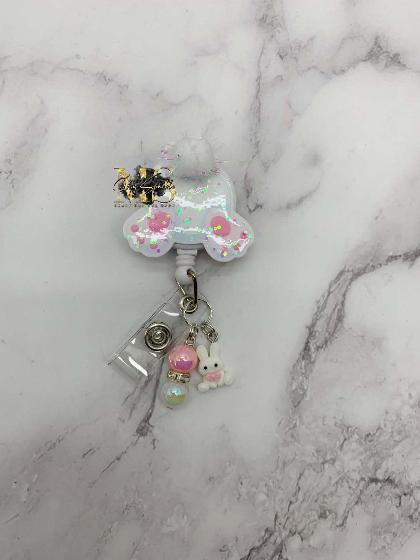 Bunny Glitter Badge Reel