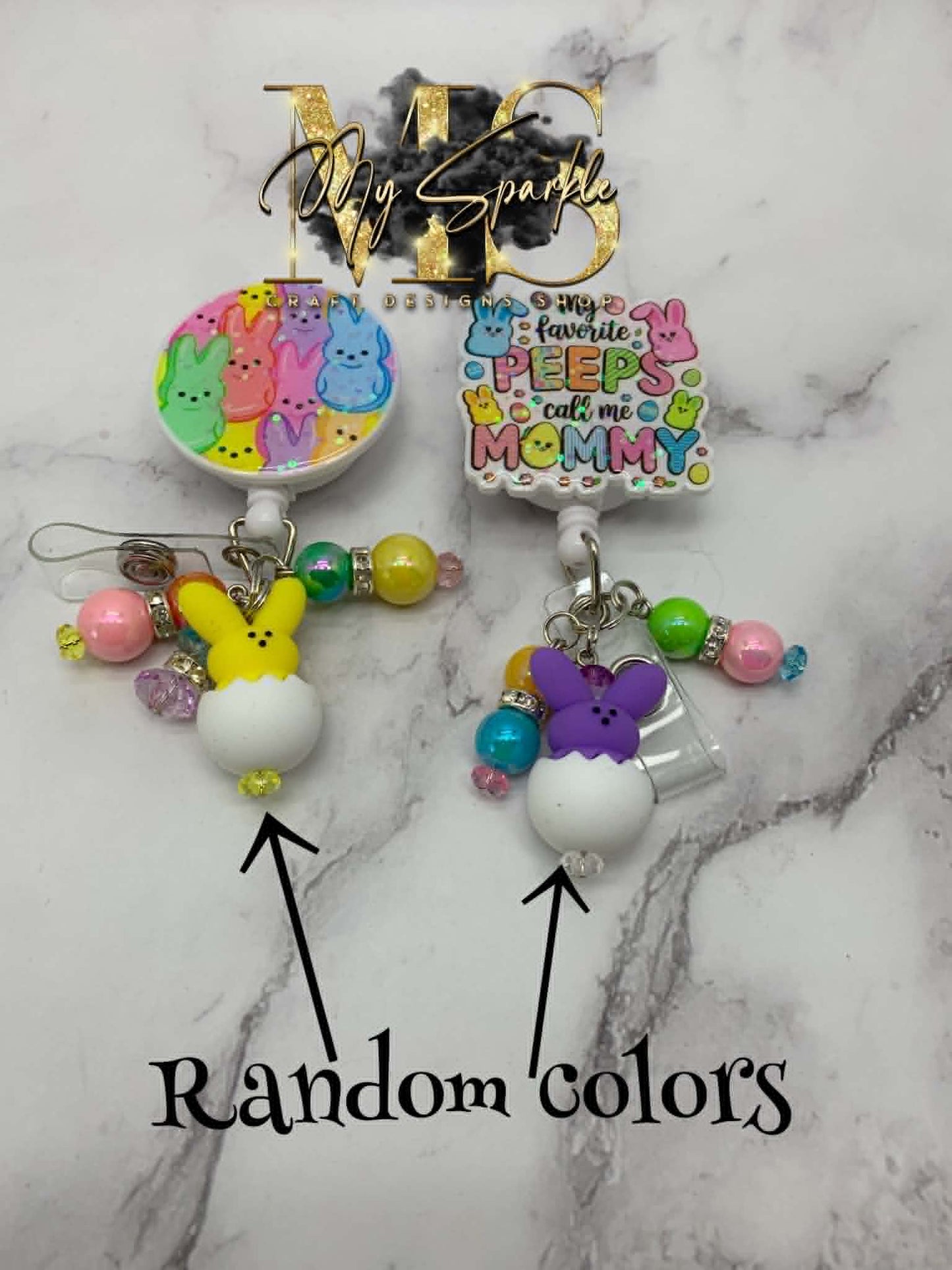 Easter Bunny Glitter Badge Reel