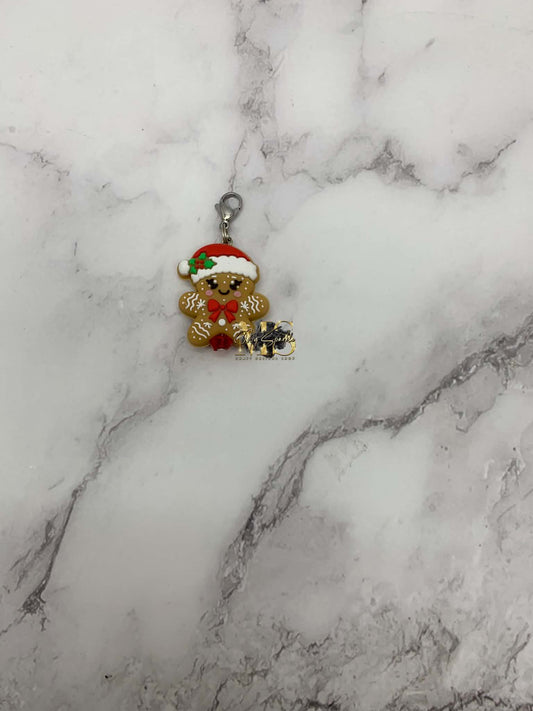 Christmas Gingerbread Badge Reel Charm
