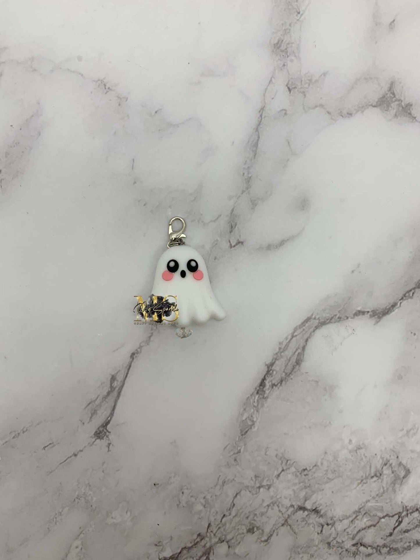 Halloween Ghost Badge Reel Charm