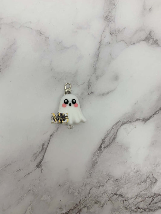 Halloween Ghost Badge Reel Charm