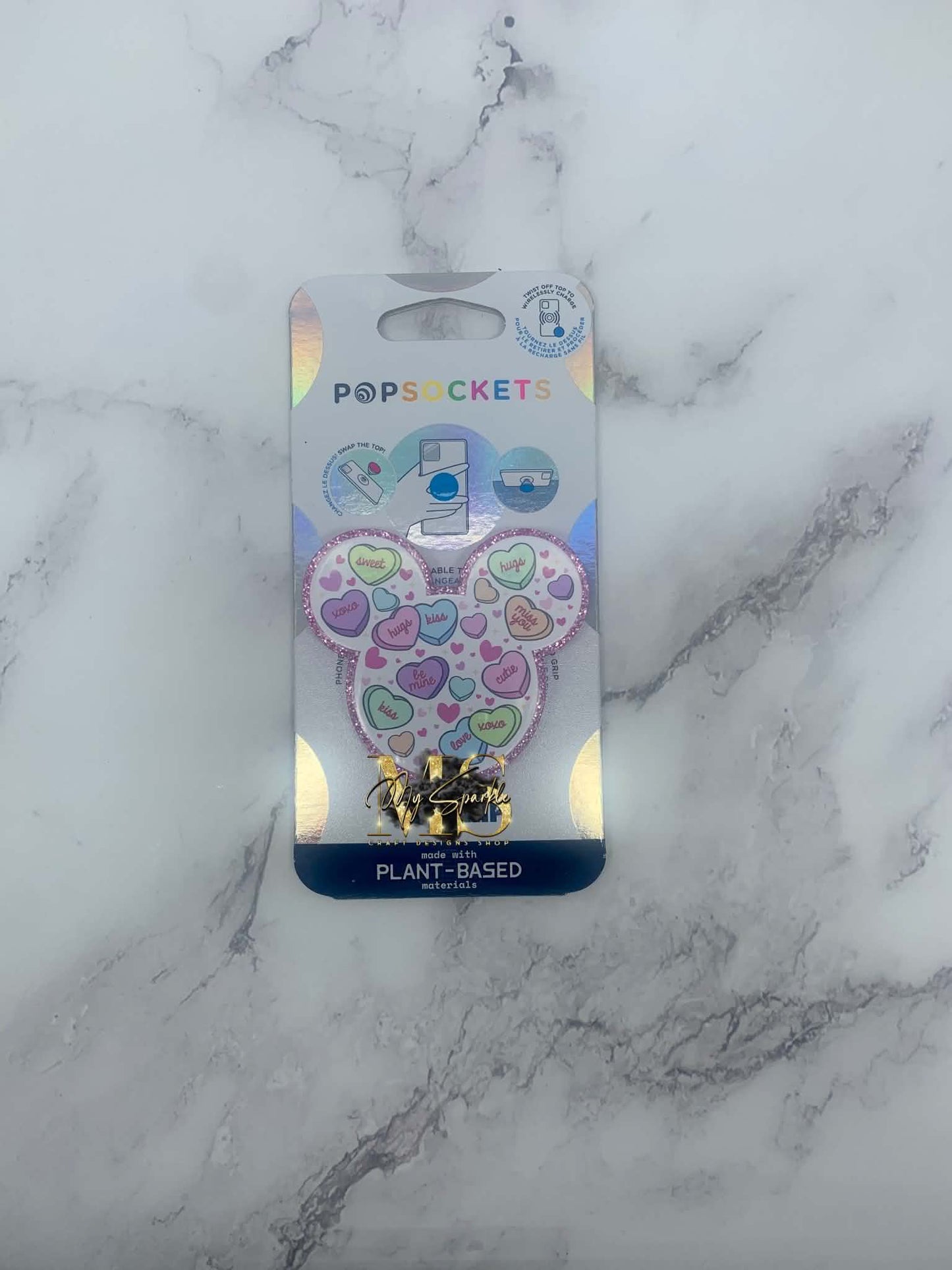 Sweetheart, Valentine Mouse PopSockets Pop Grip