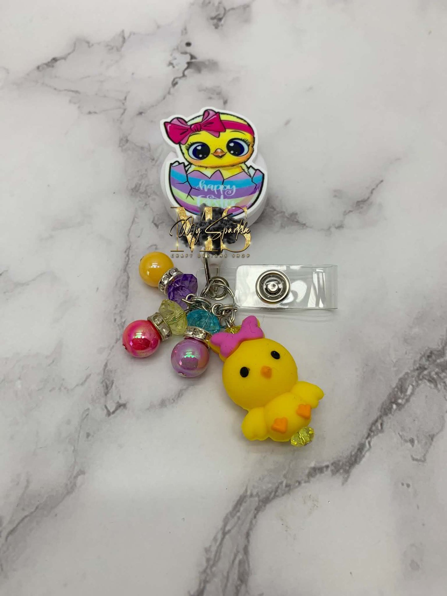 Easter Chick Badge Reel
