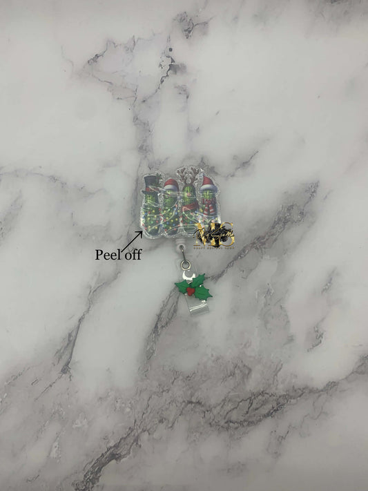 Christmas Funny Pickle Badge Reel