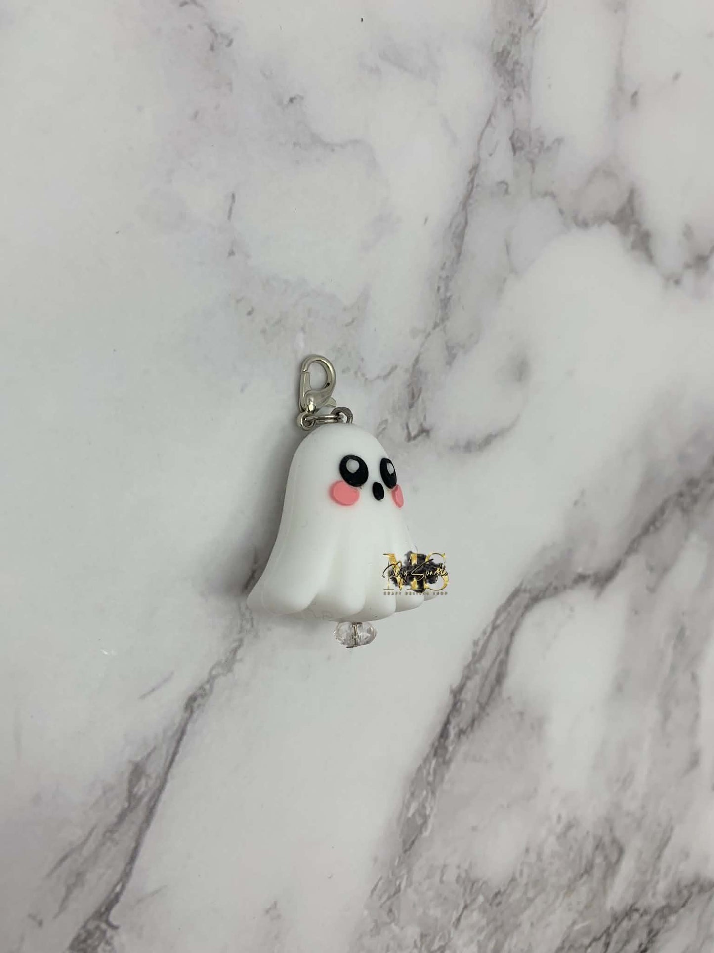 Halloween Ghost Badge Reel Charm
