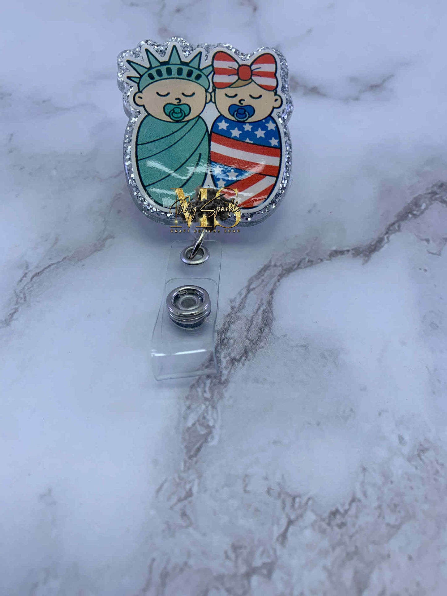 4th of July Baby Badge Reel
