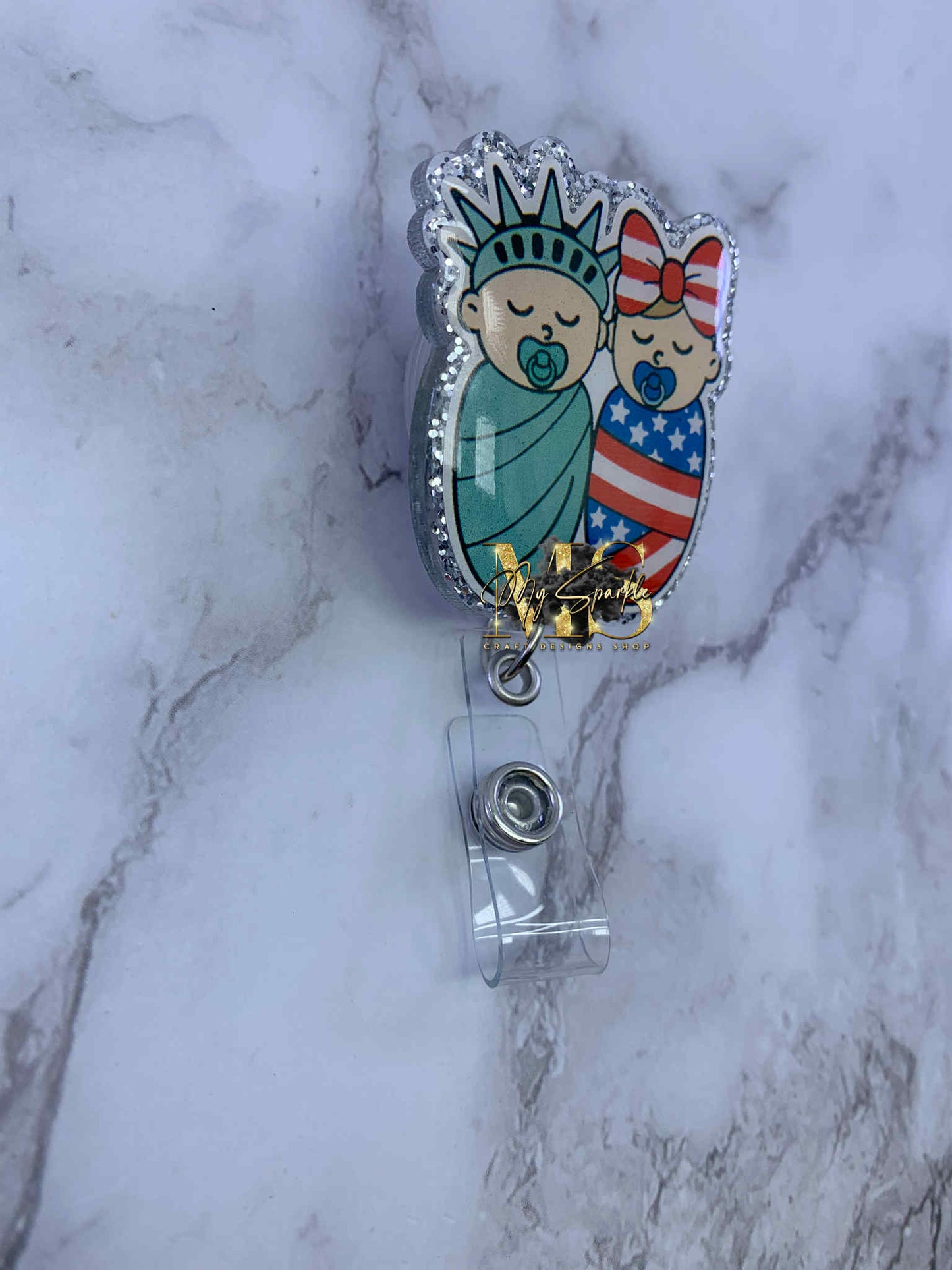 4th of July Baby Badge Reel