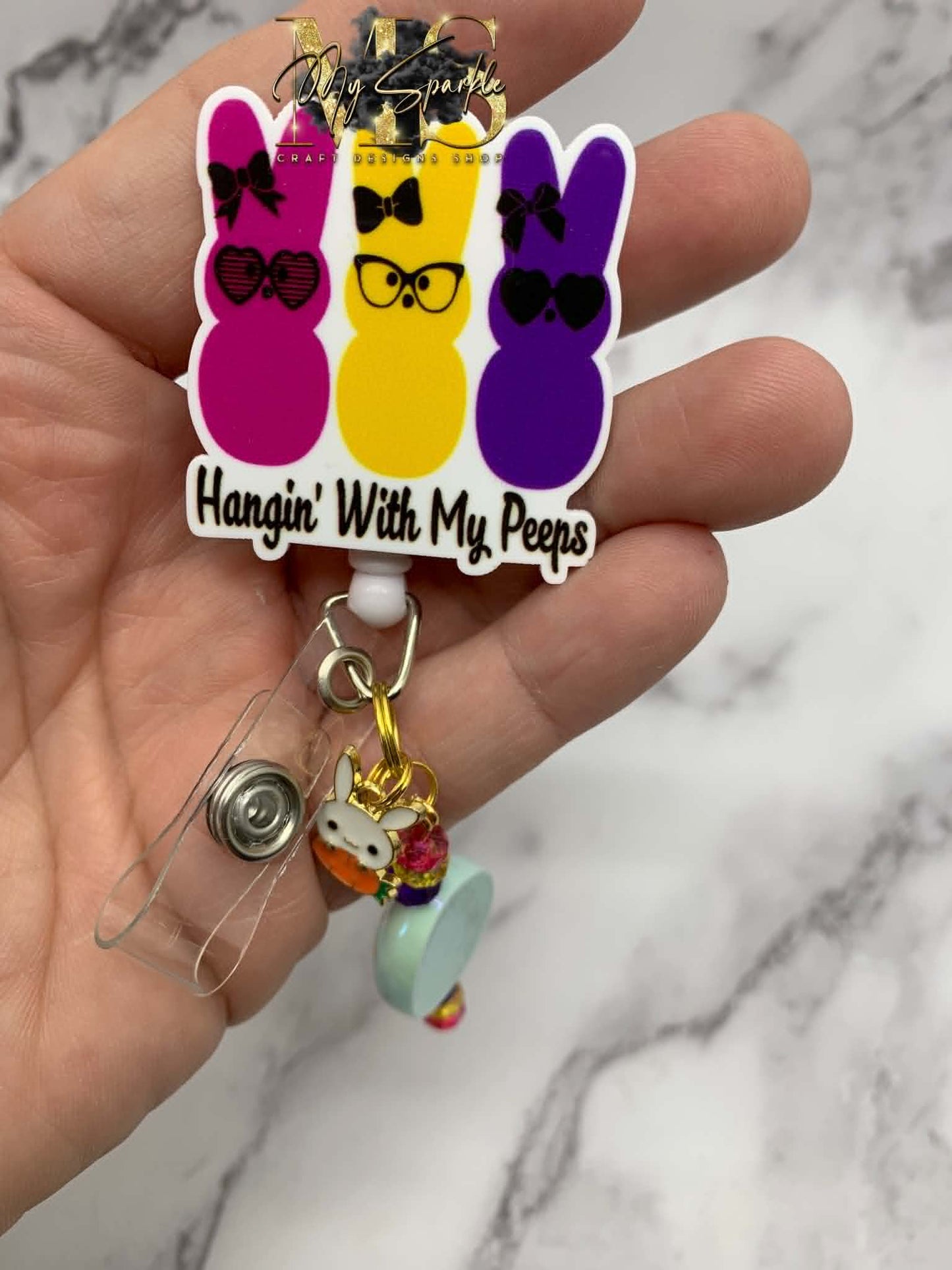 Easter Hangin' With My Peeps Badge Reel