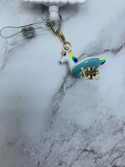 Unicorn ~ ID Badge Reel Charm