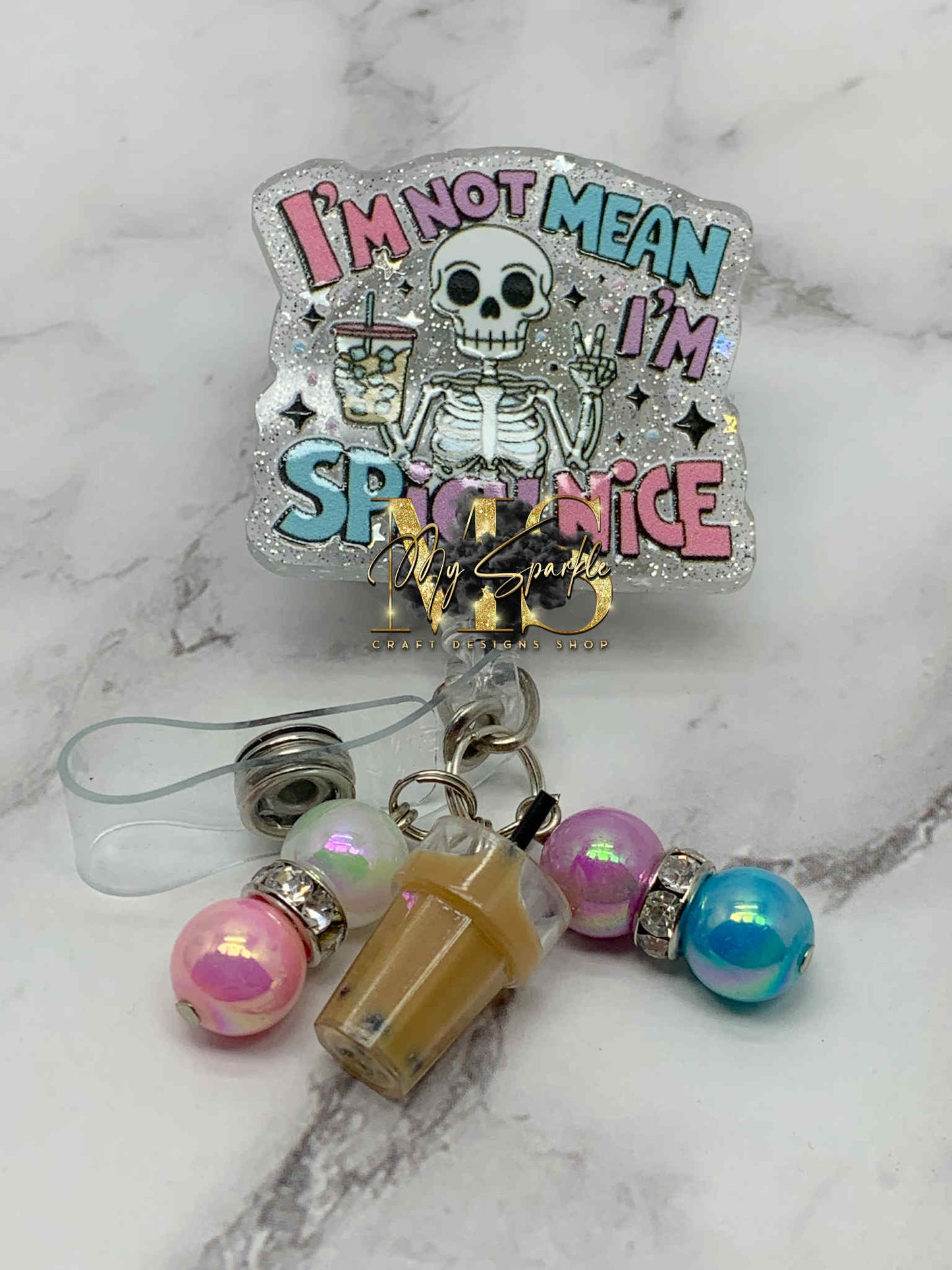 I'm Not Mean, I'm Spicy Nice Badge Reel