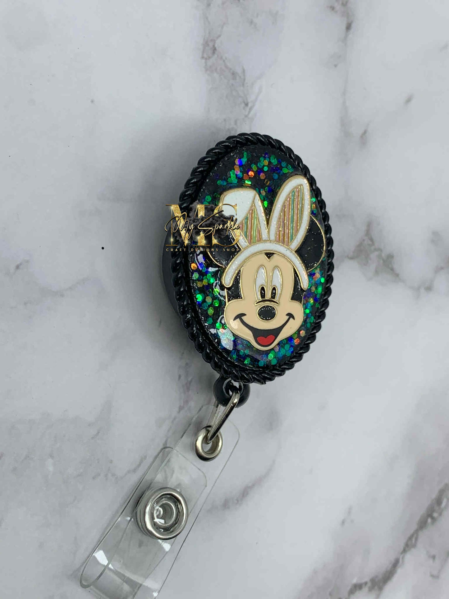 Bunny Mouse Badge Reel