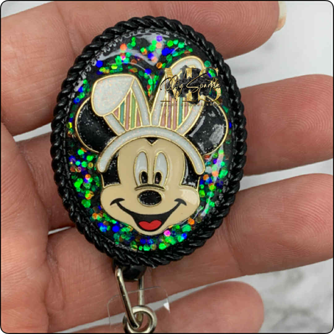 Bunny Mouse Badge Reel