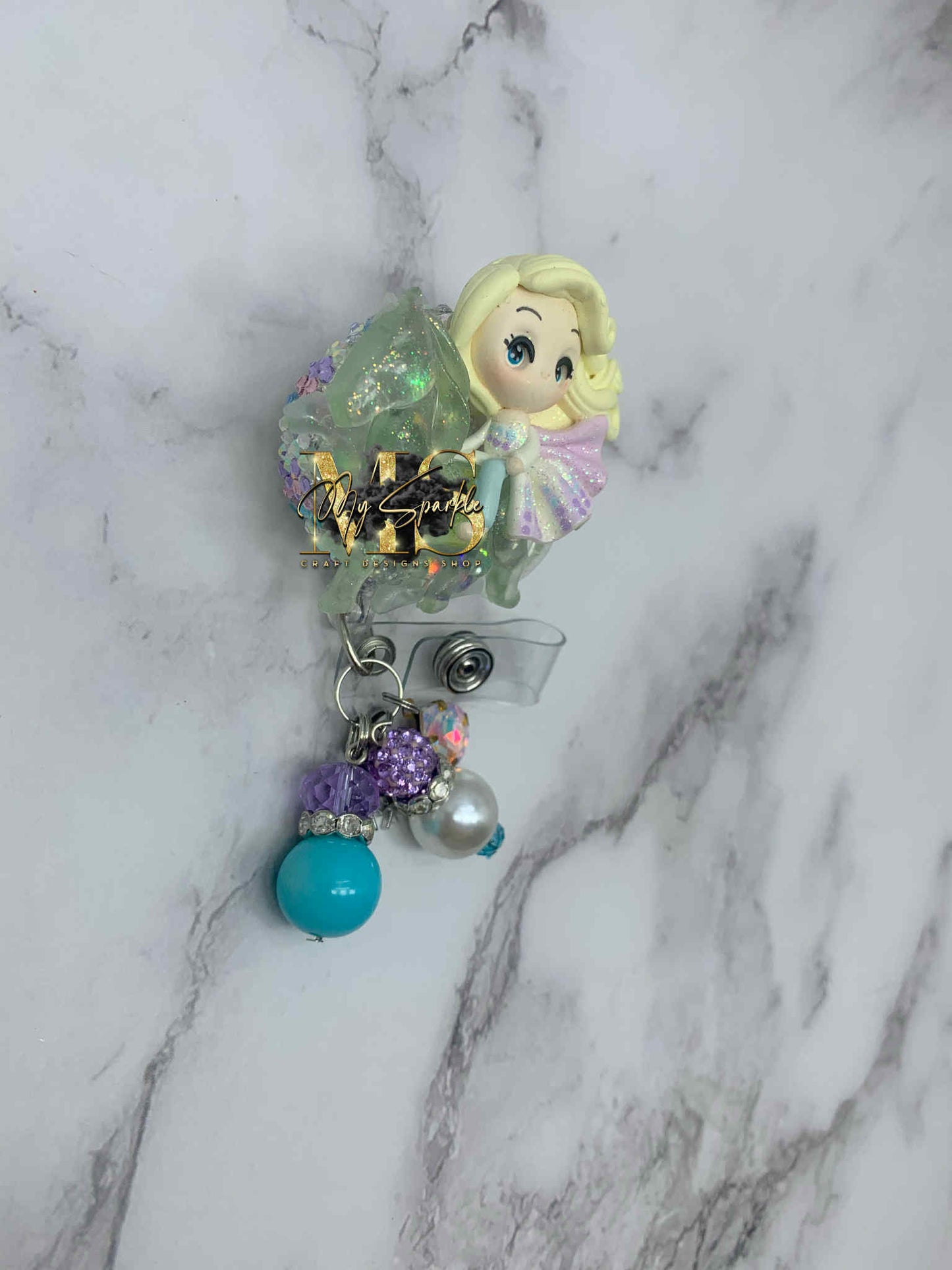 Ice Princess Clay Badge Reel