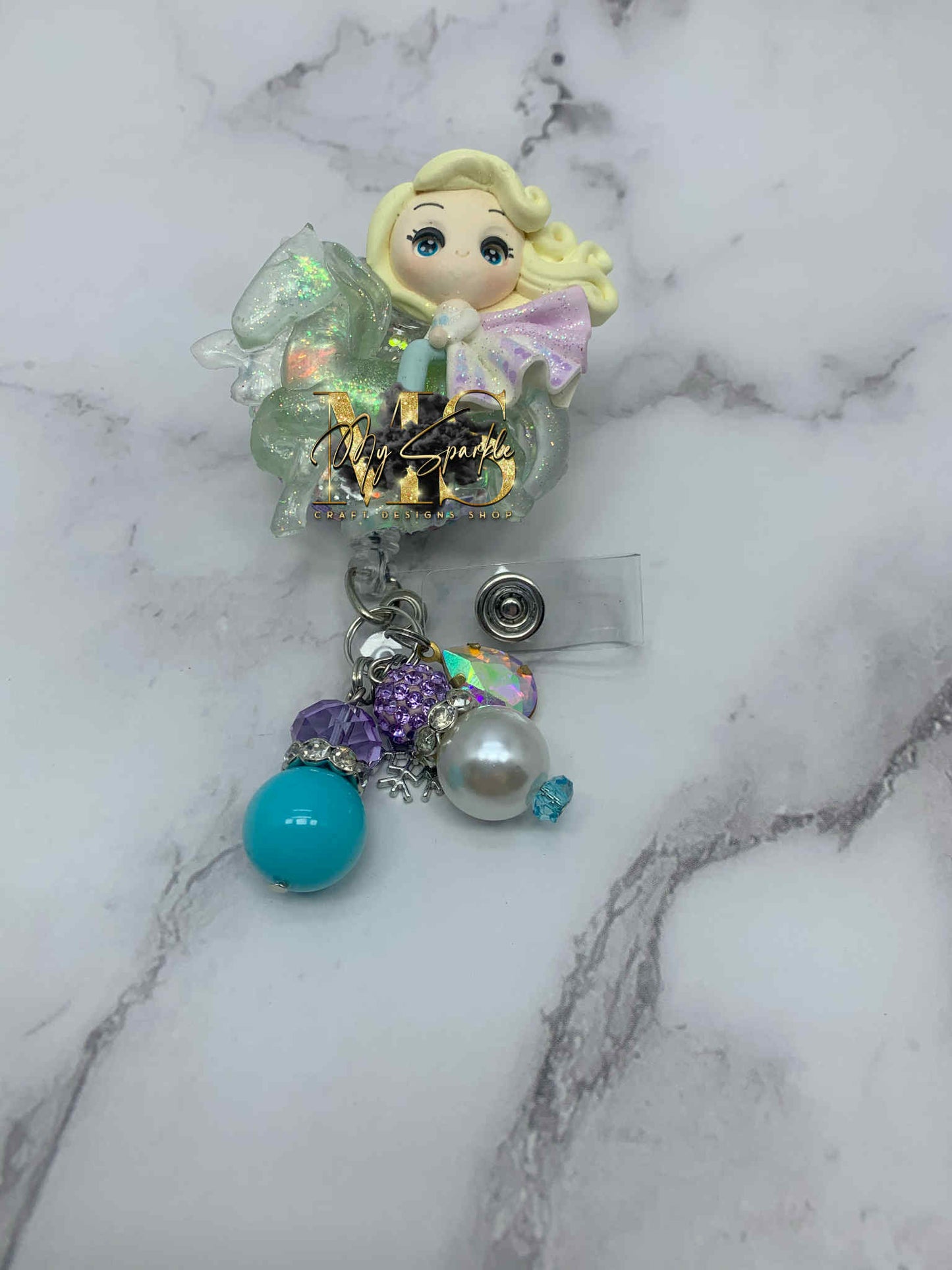 Ice Princess Clay Badge Reel