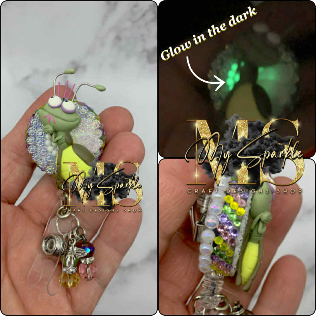 Firefly Lighting Bug Clay Badge Reel