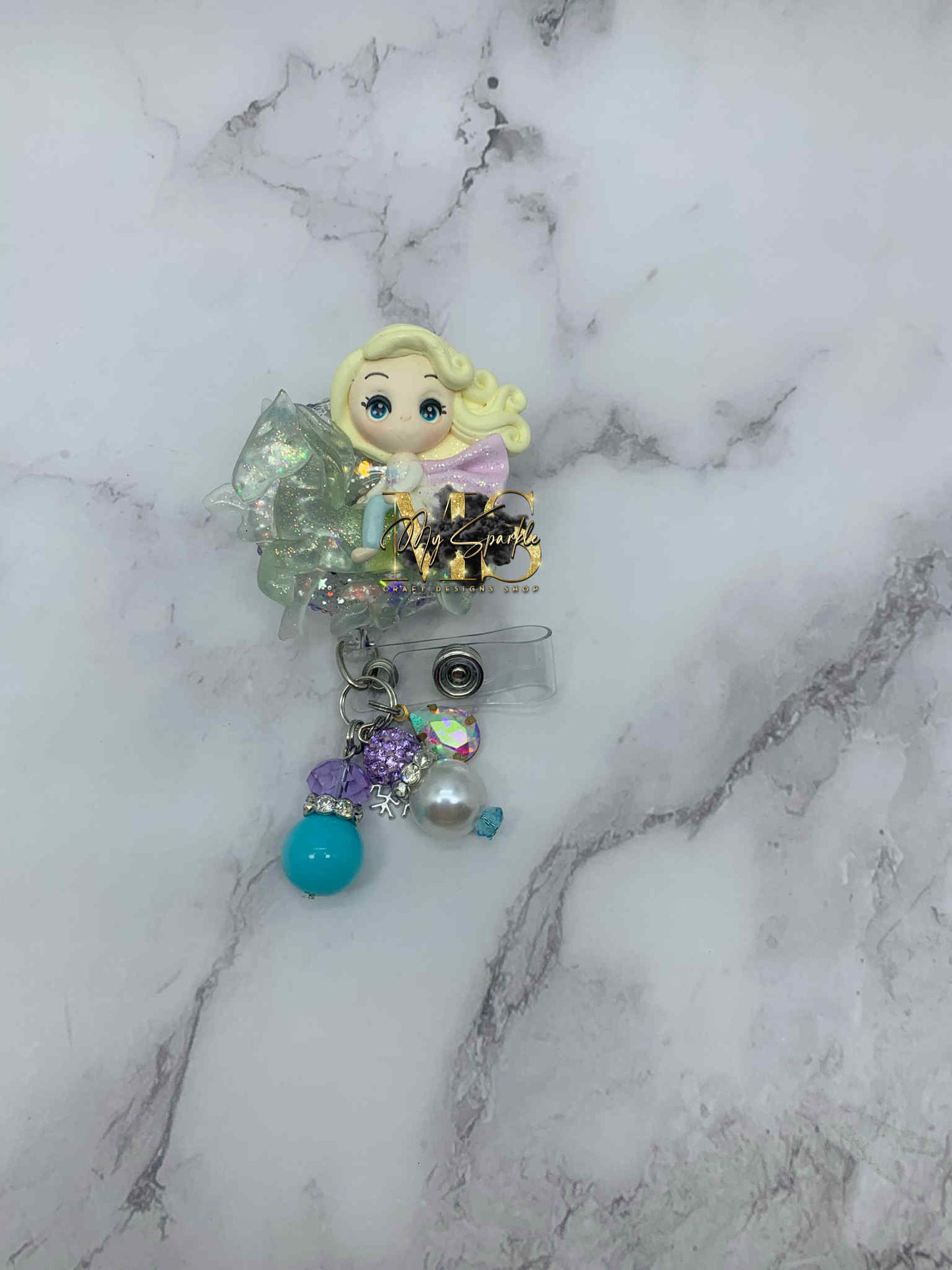 Ice Princess Clay Badge Reel