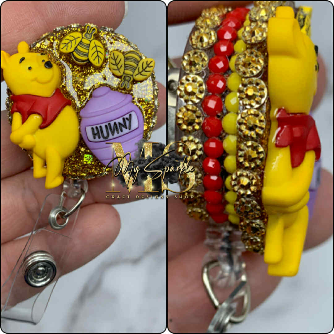 Winnie Bear Badge Reel