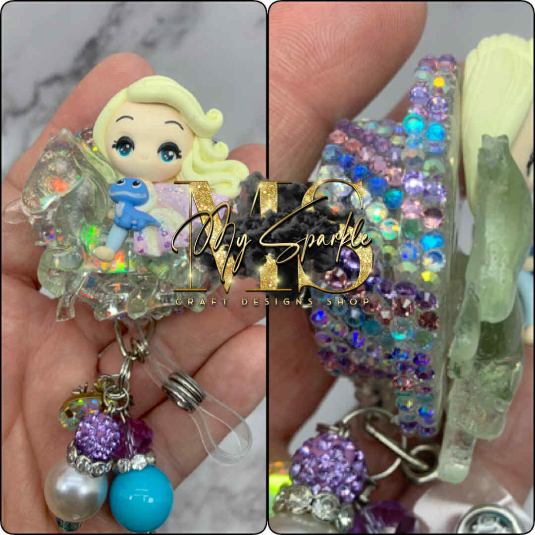Ice Princess Clay Badge Reel