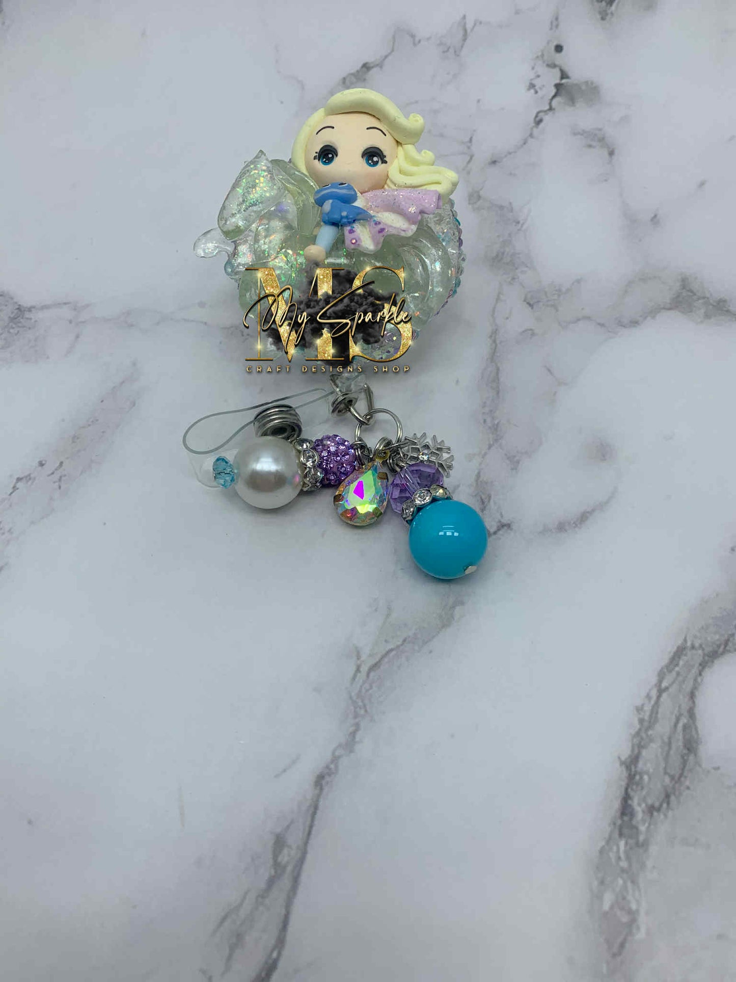 Ice Princess Clay Badge Reel