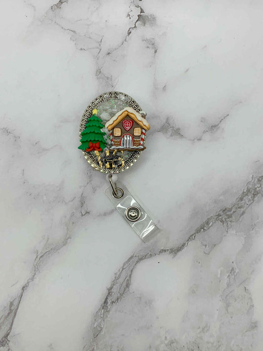 Christmas Gingerbread House Badge Reel