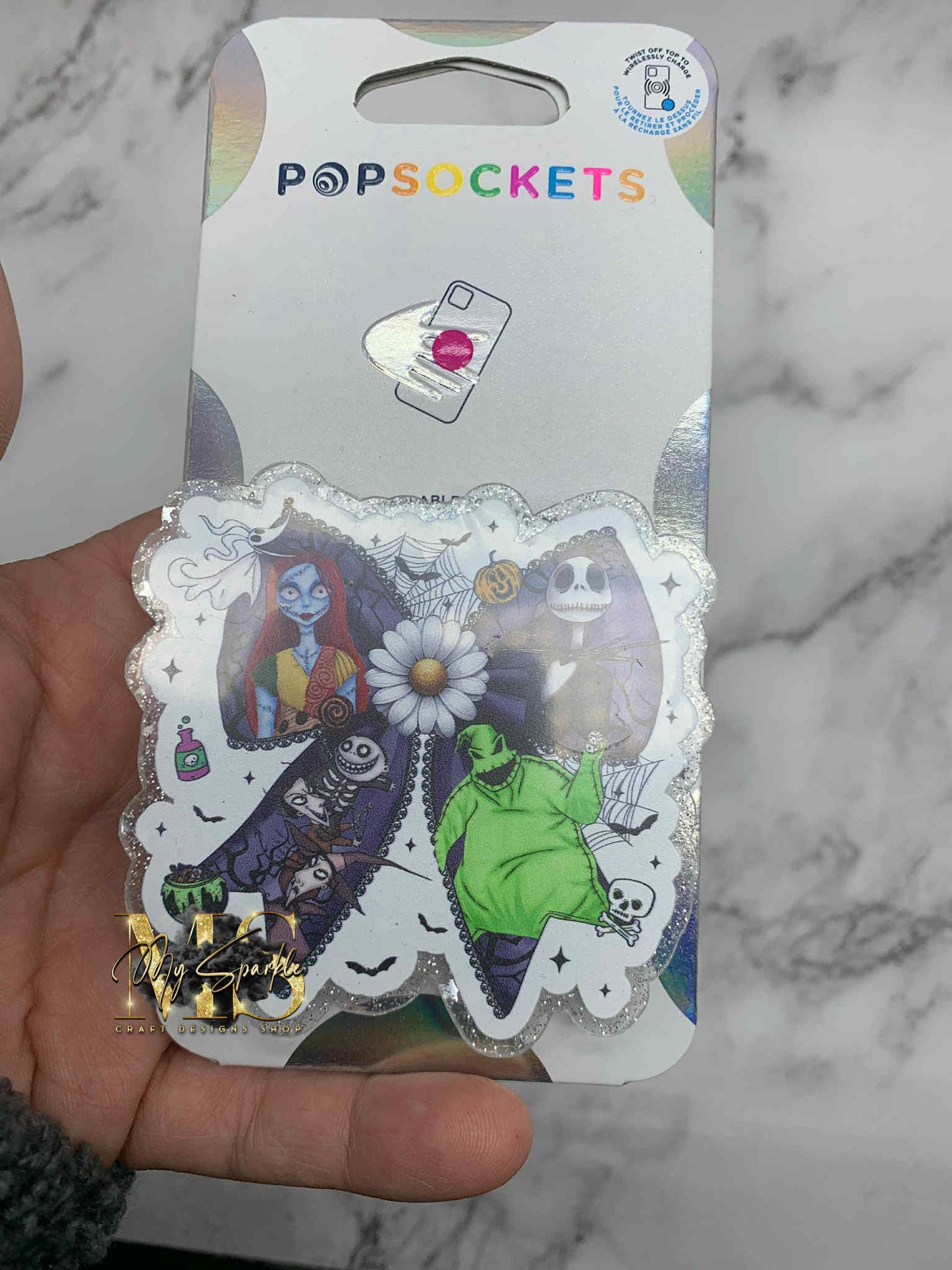 Halloween Nightmare Coquette Bow Pop Socket