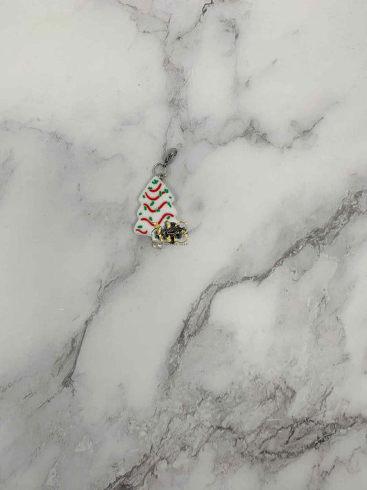 Christmas Tree Cake Badge Reel Charm