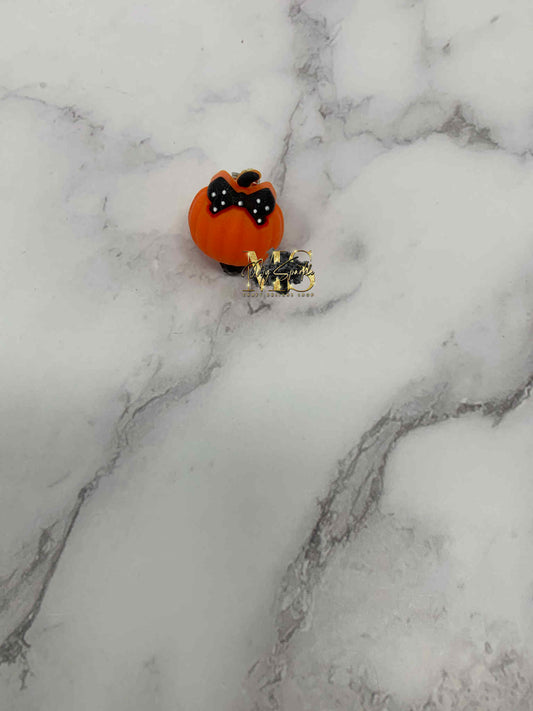 Pumpkin Badge Reel Charm