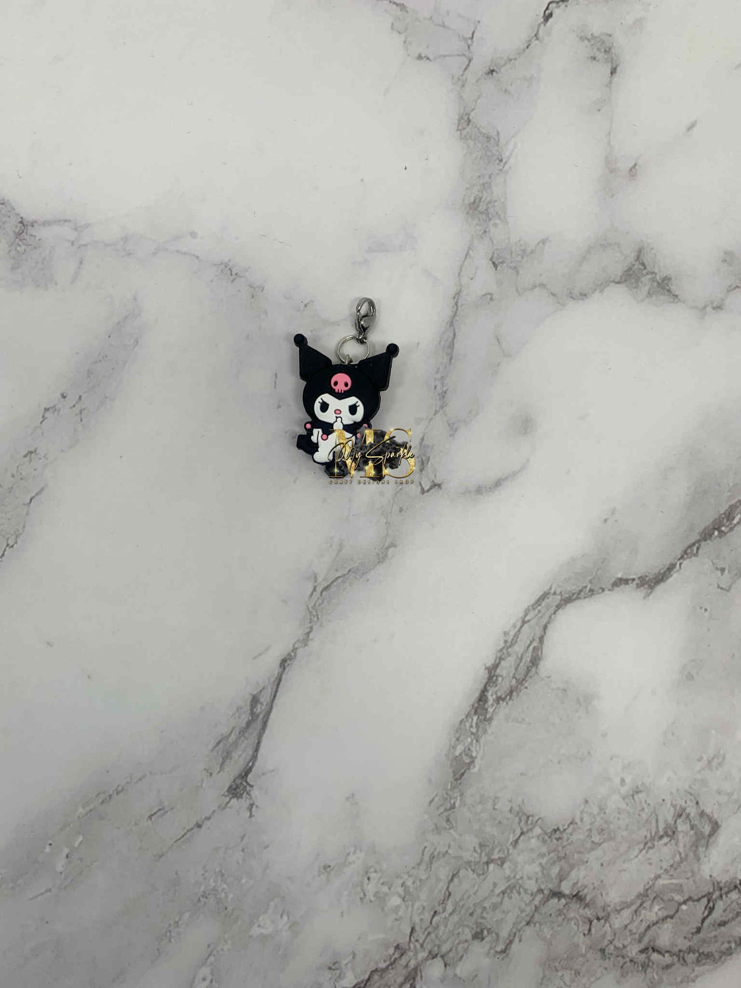 Kawaii Devil Rabbit Badge Reel Charm